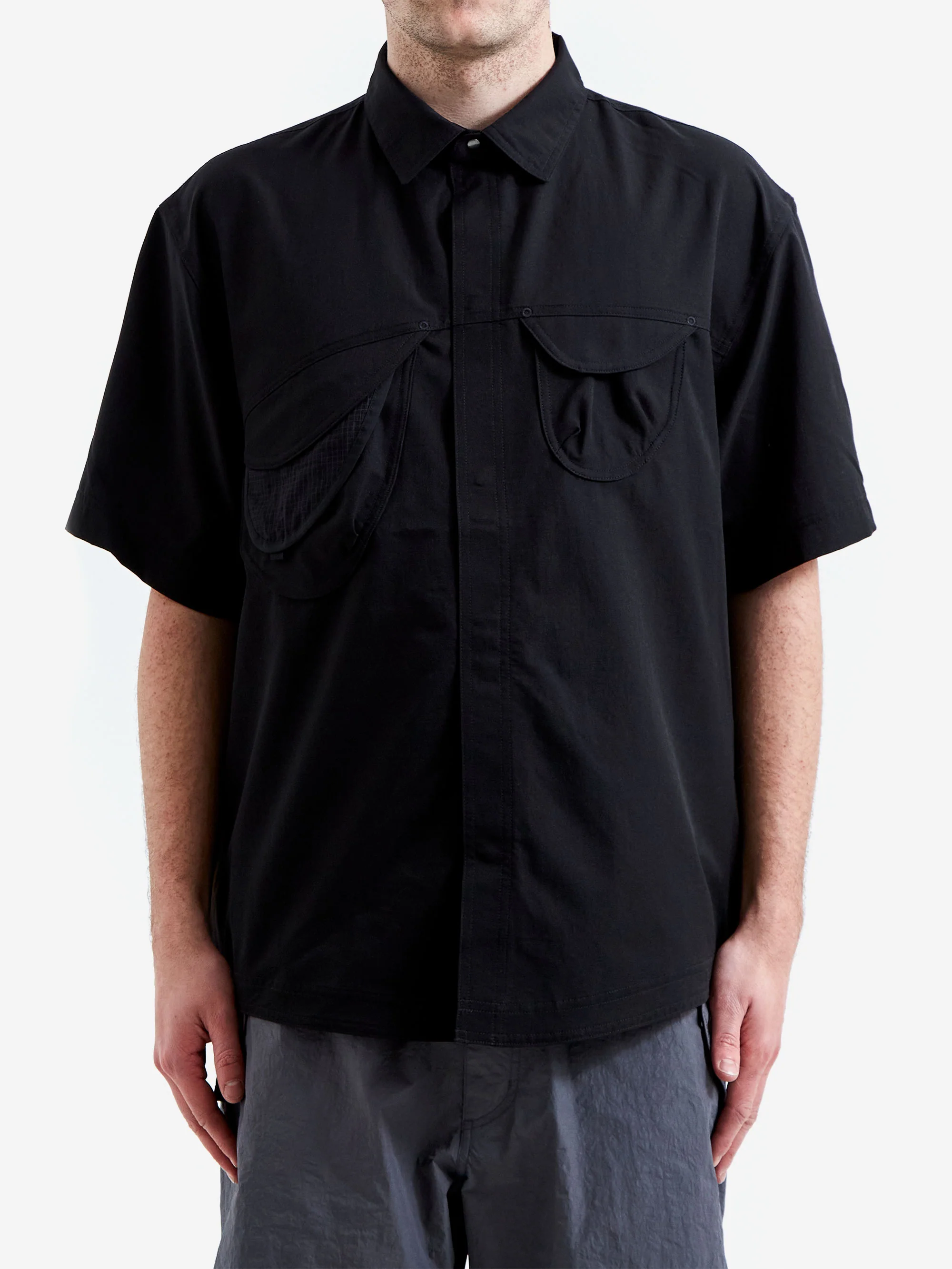 Goldwin 0 S/S Asymmetric Camp Shirt - Biotite - Image 2