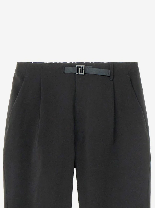 Goldwin One Tuck Tapered Stretch Pants - Black - Image 3