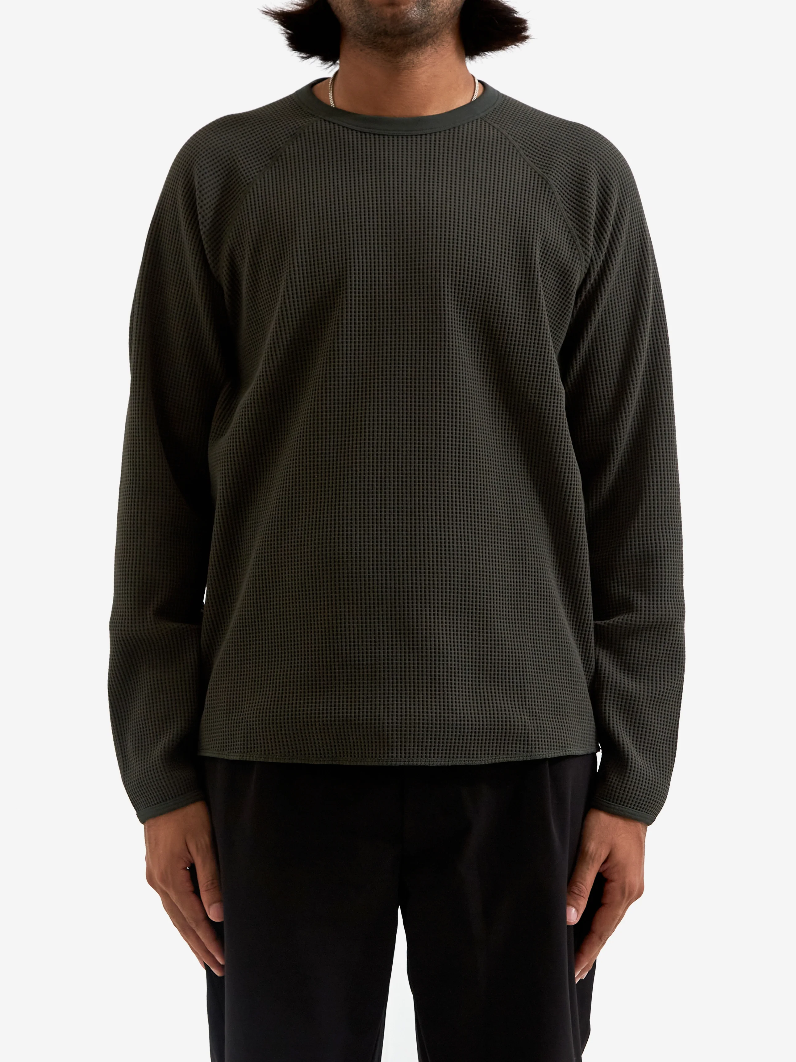 Goldwin Waffle Light Long Sleeve T-Shirt - Dark Leaf - Image 2