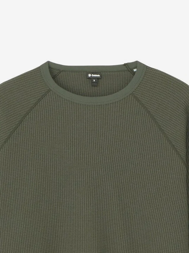 Goldwin Waffle Light Long Sleeve T-Shirt - Dark Leaf - Image 3