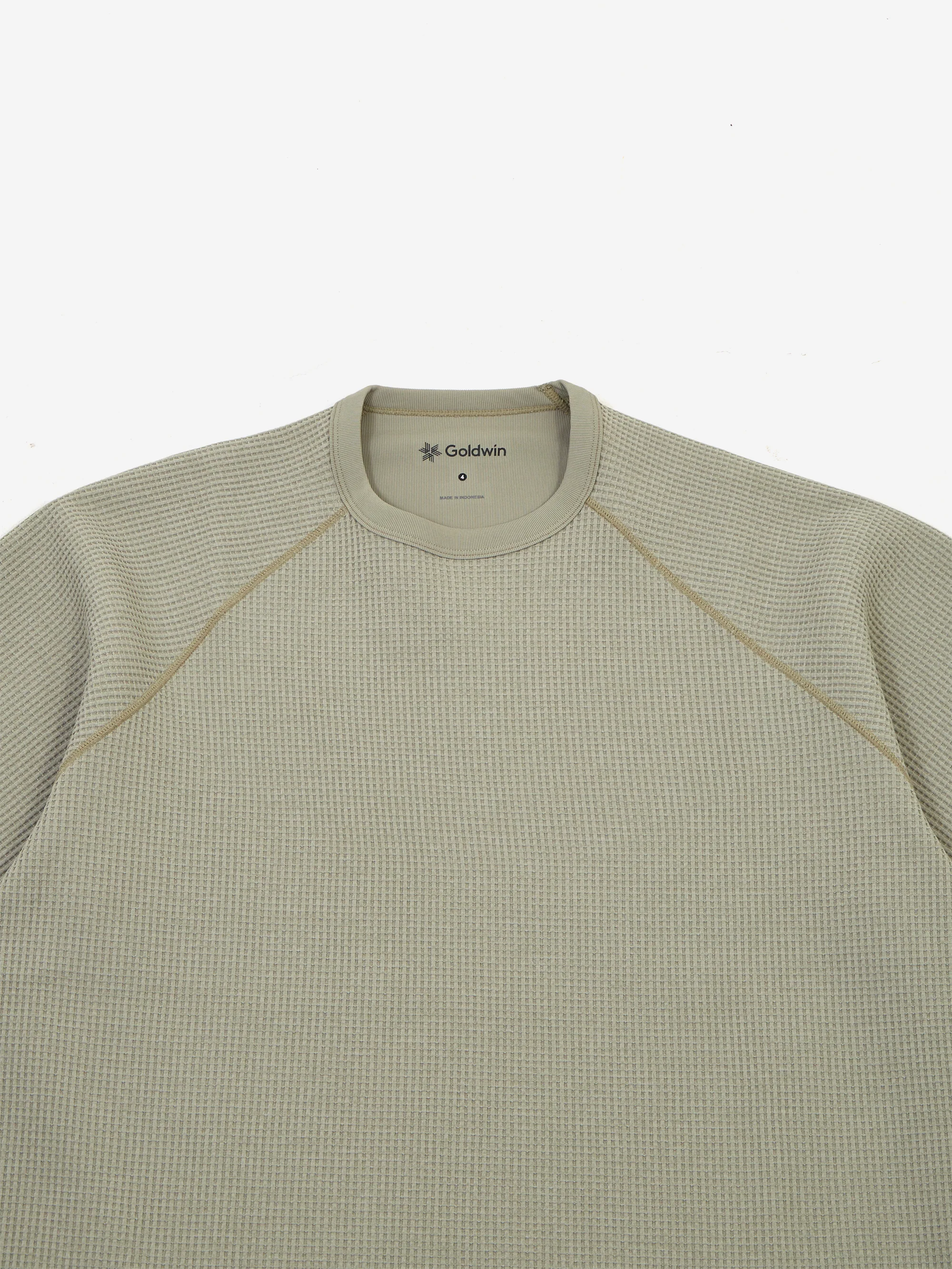 Goldwin Waffle Light T-Shirt - Oak Beige - Image 3