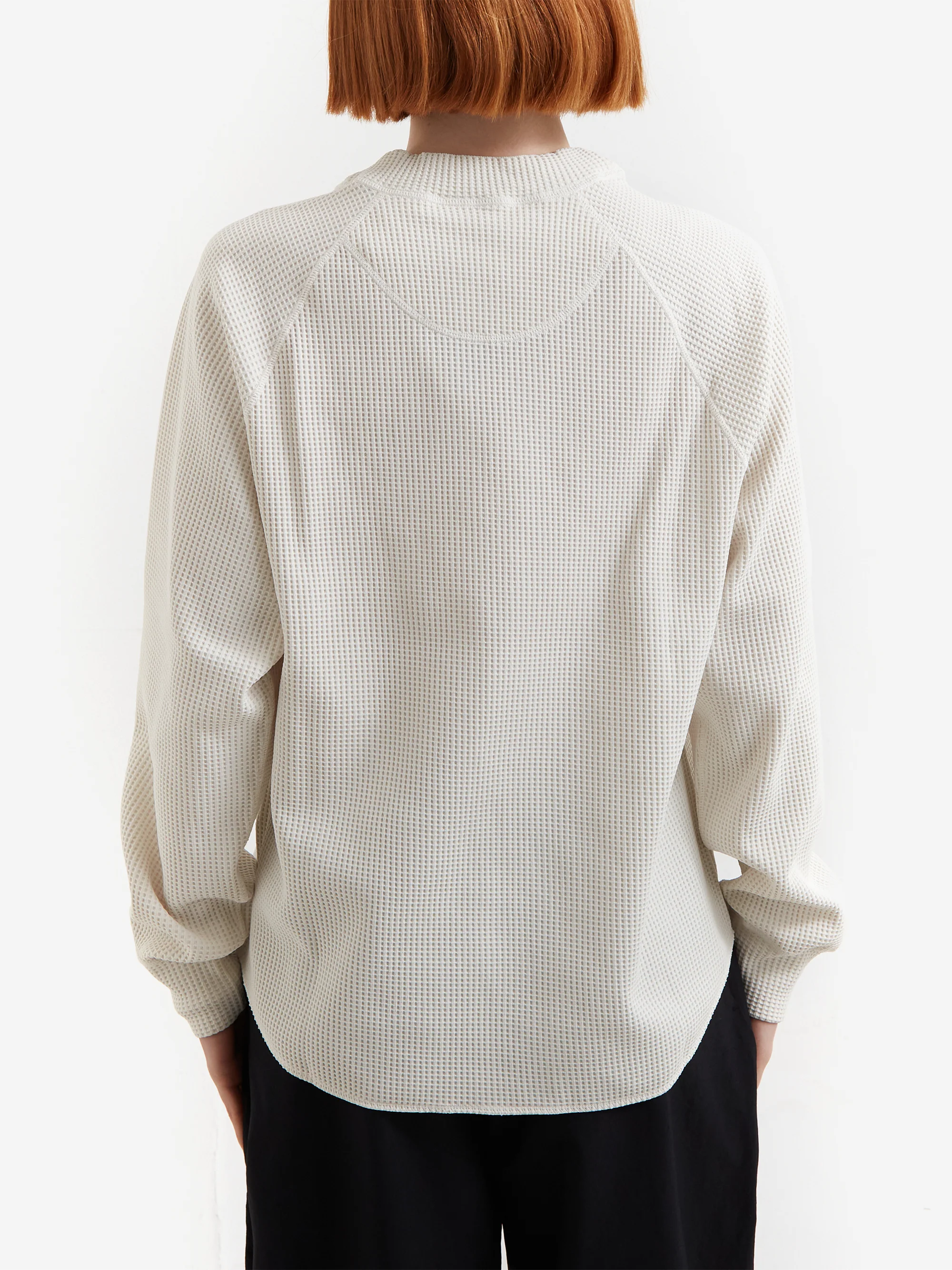 Goldwin WF Light Mock Neck L/S T-shirt - Ivory - Image 3