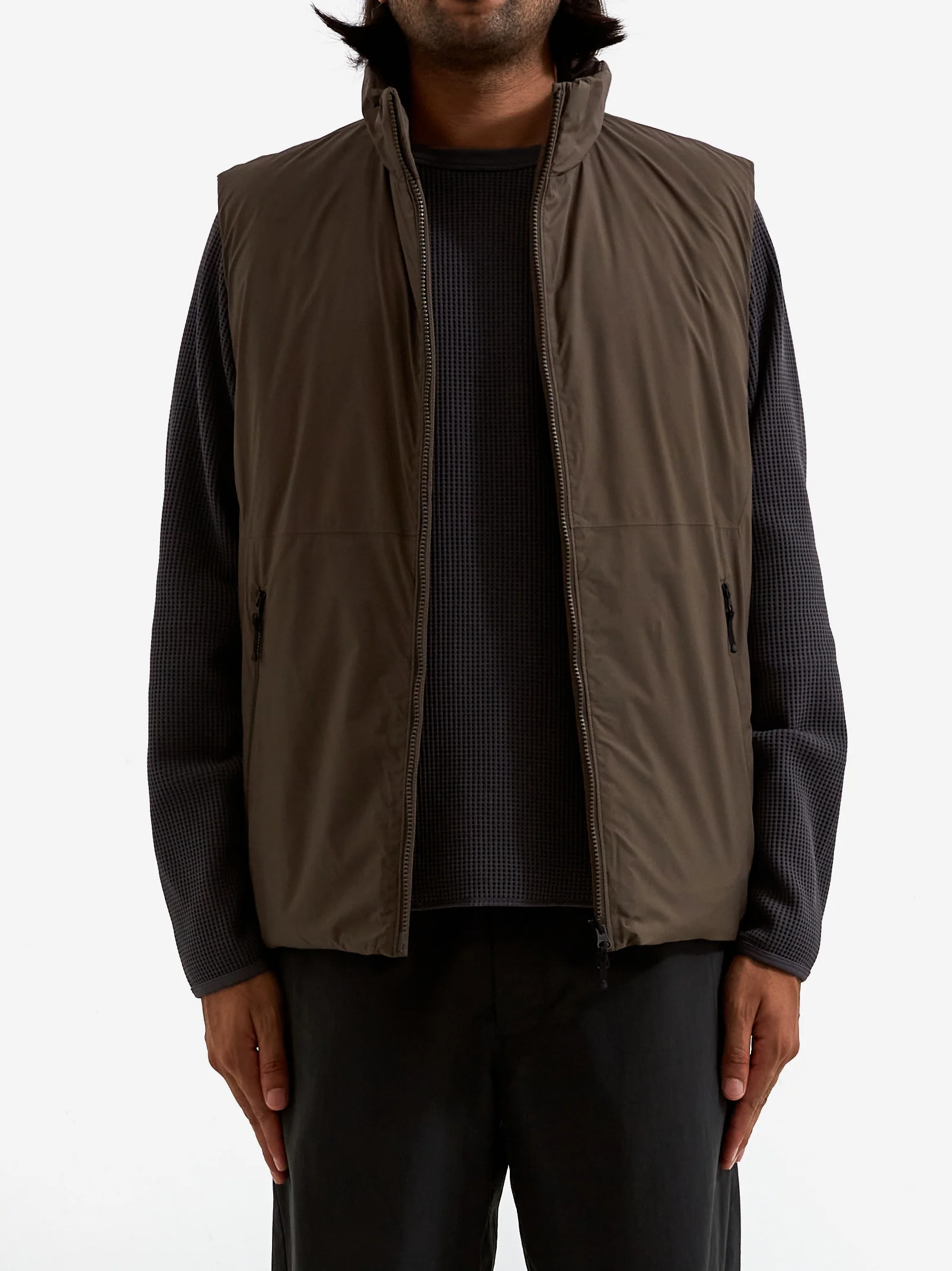 Goldwin Windstopper Goretex Labs Puffy Vest - Major Brown - Image 4