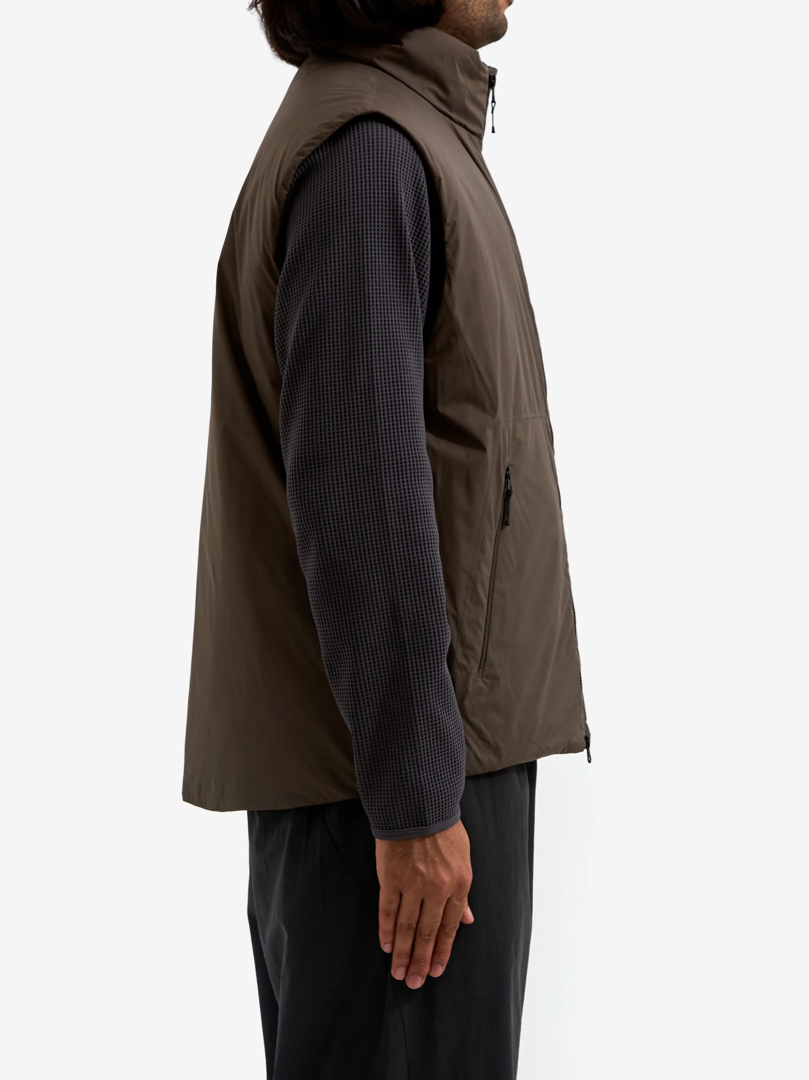 Goldwin Windstopper Goretex Labs Puffy Vest - Major Brown - Image 5