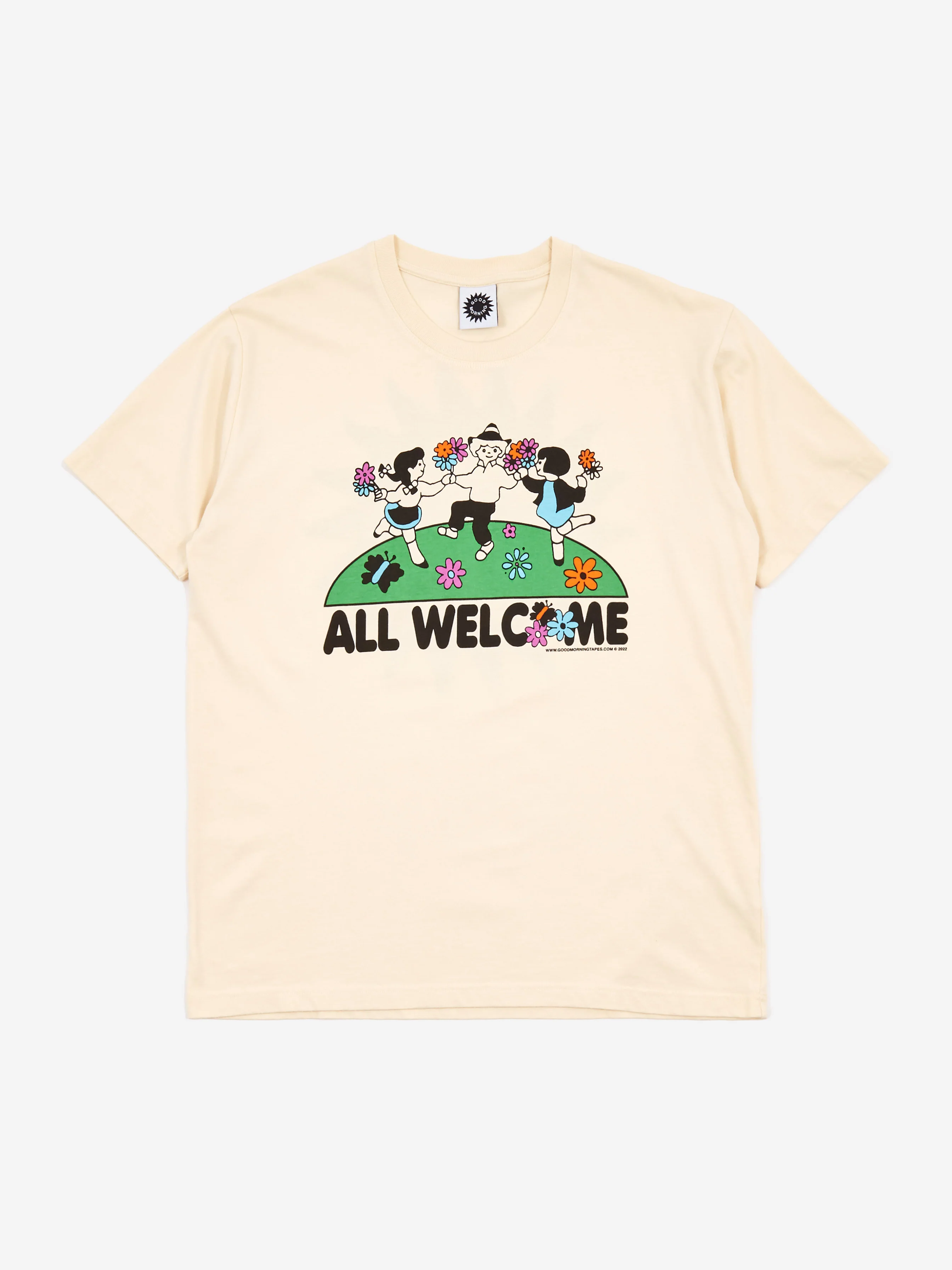 Good Morning Tapes All Welcome Garden Shortsleeve T-Shirt - Natural