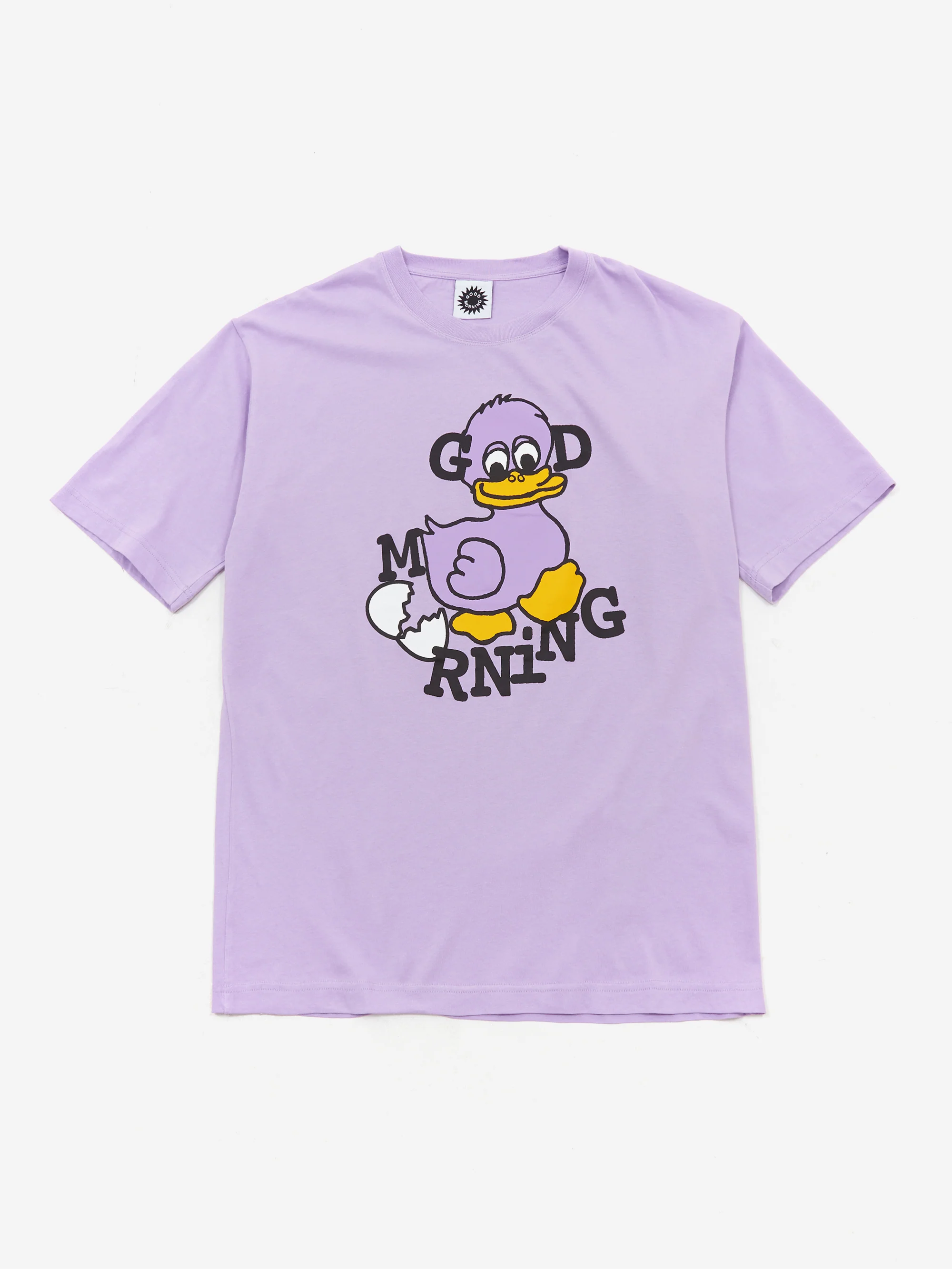Good Morning Tapes Duck Short Sleeve T-Shirt - Lavender
