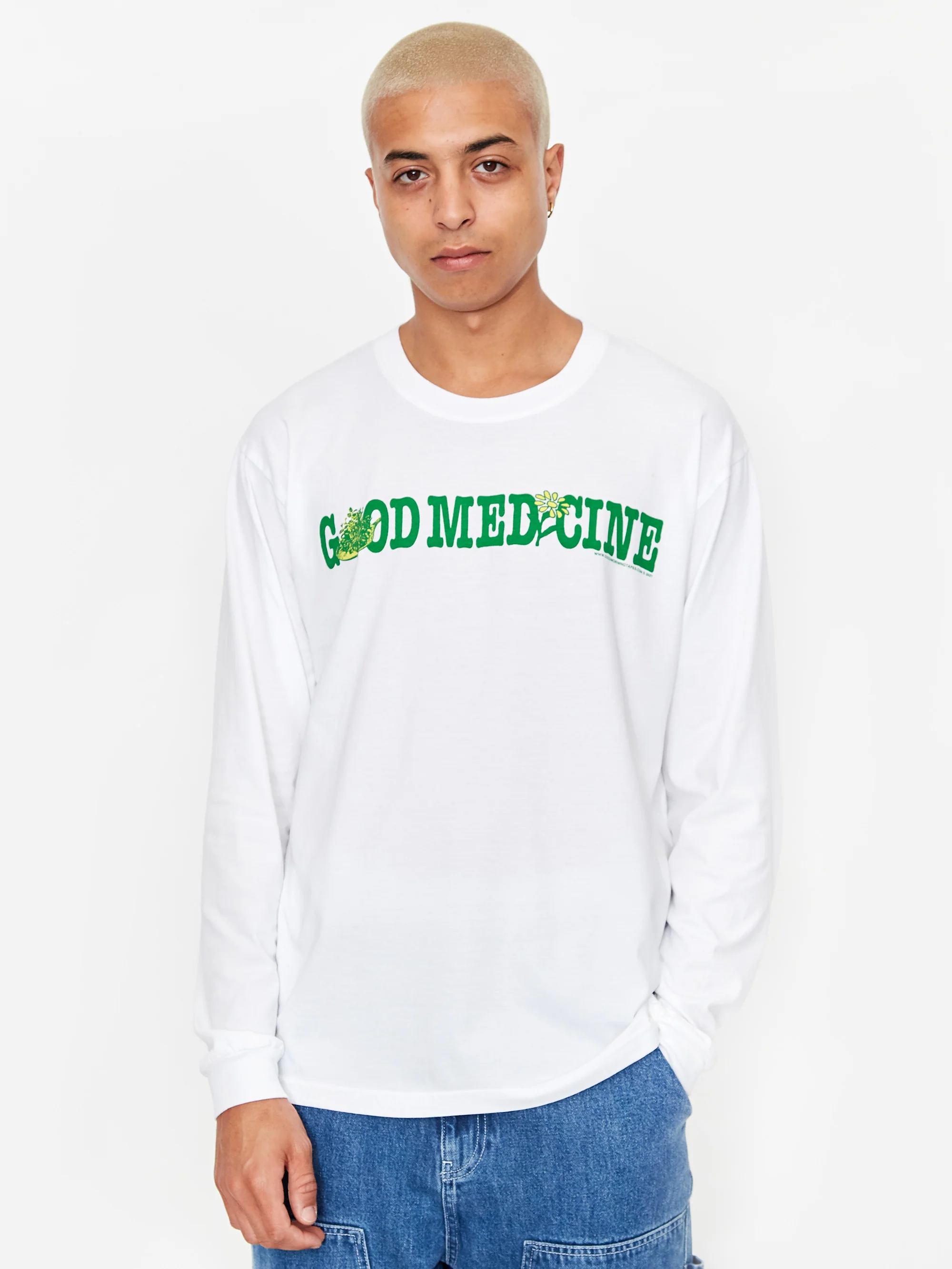 Good Morning Tapes Good Medicine Longsleeve T-Shirt - White - Image 5