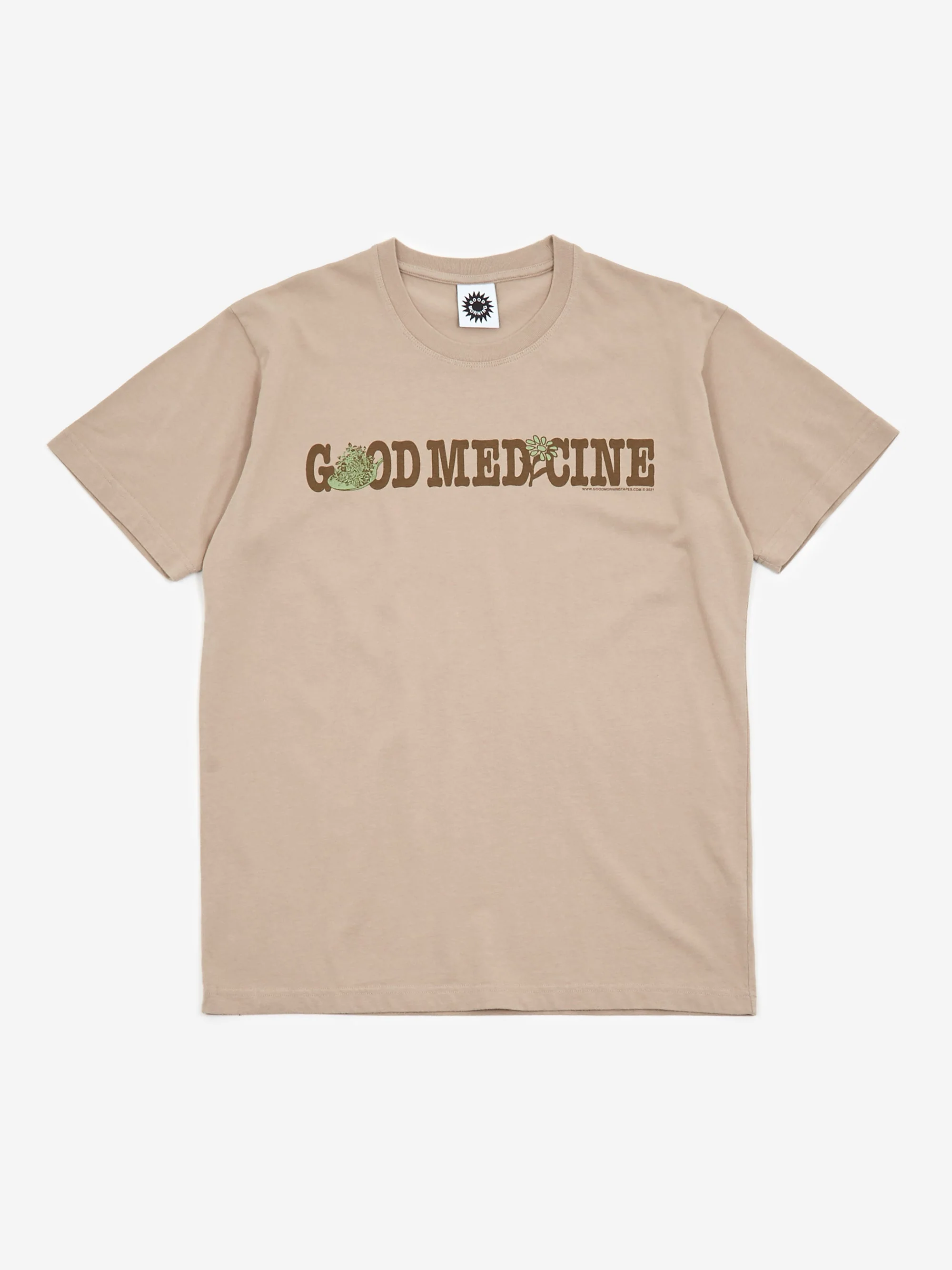 Good Morning Tapes Good Medicine Short Sleeve T-Shirt - Sand - Image 2