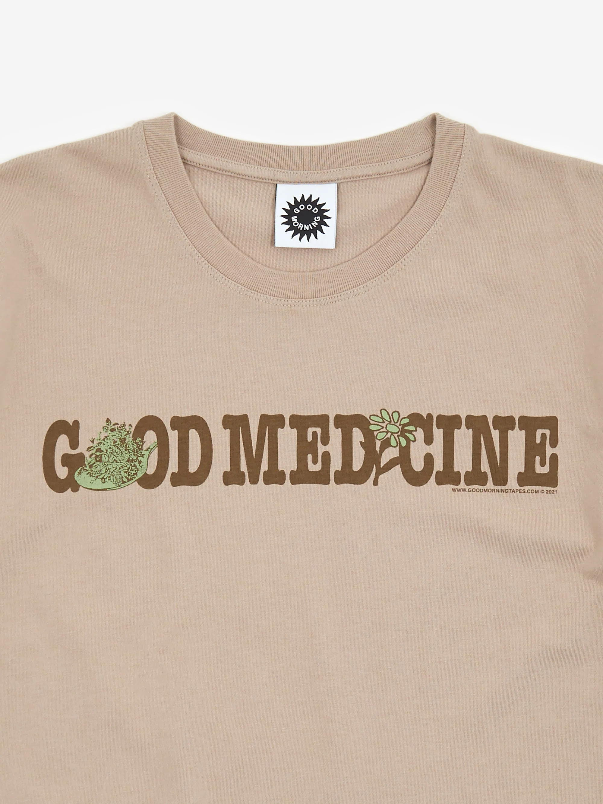 Good Morning Tapes Good Medicine Short Sleeve T-Shirt - Sand - Image 3