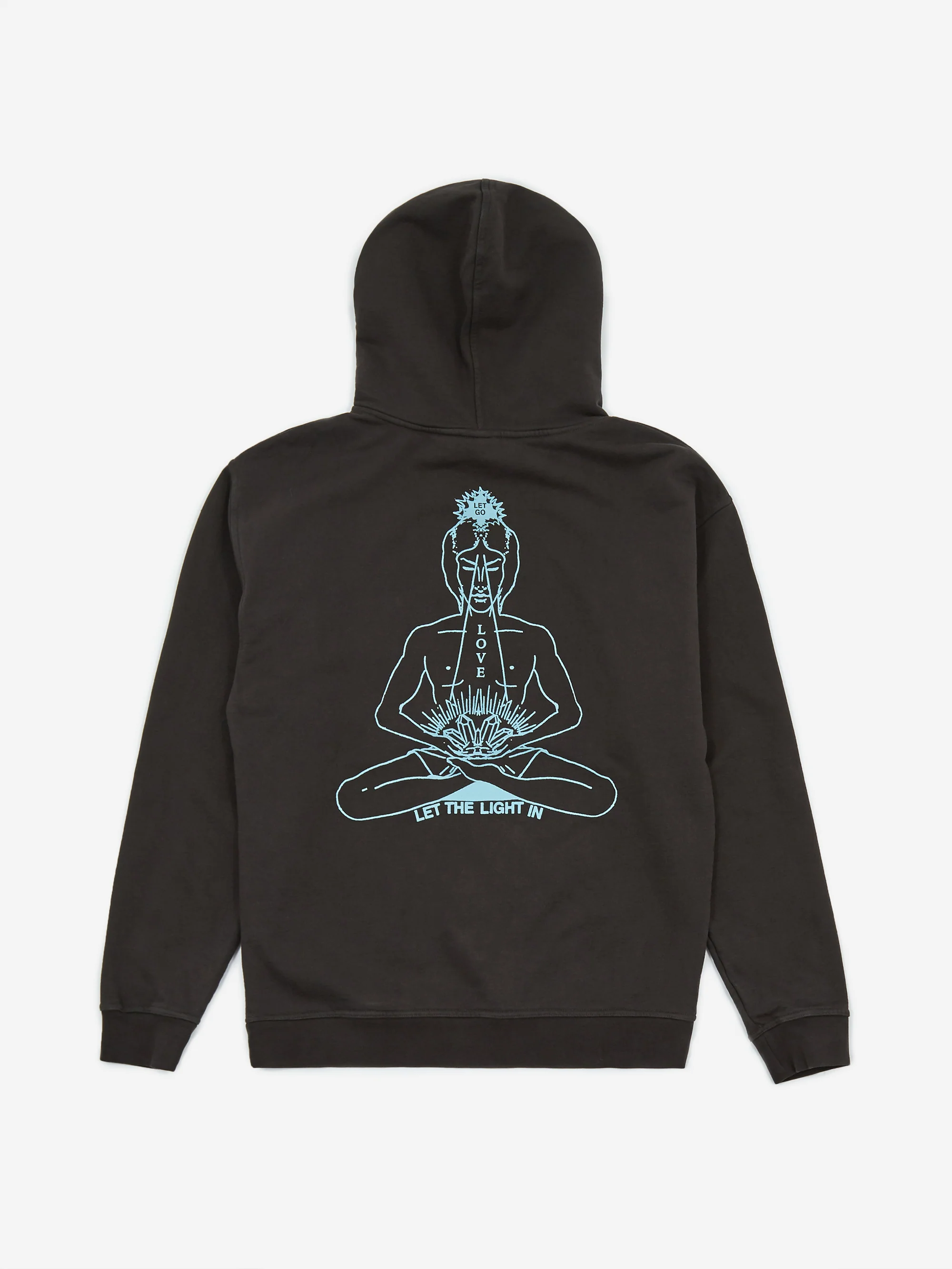 Good Morning Tapes Inner Peace Pullover Hoodie - Charcoal Black - Image 4