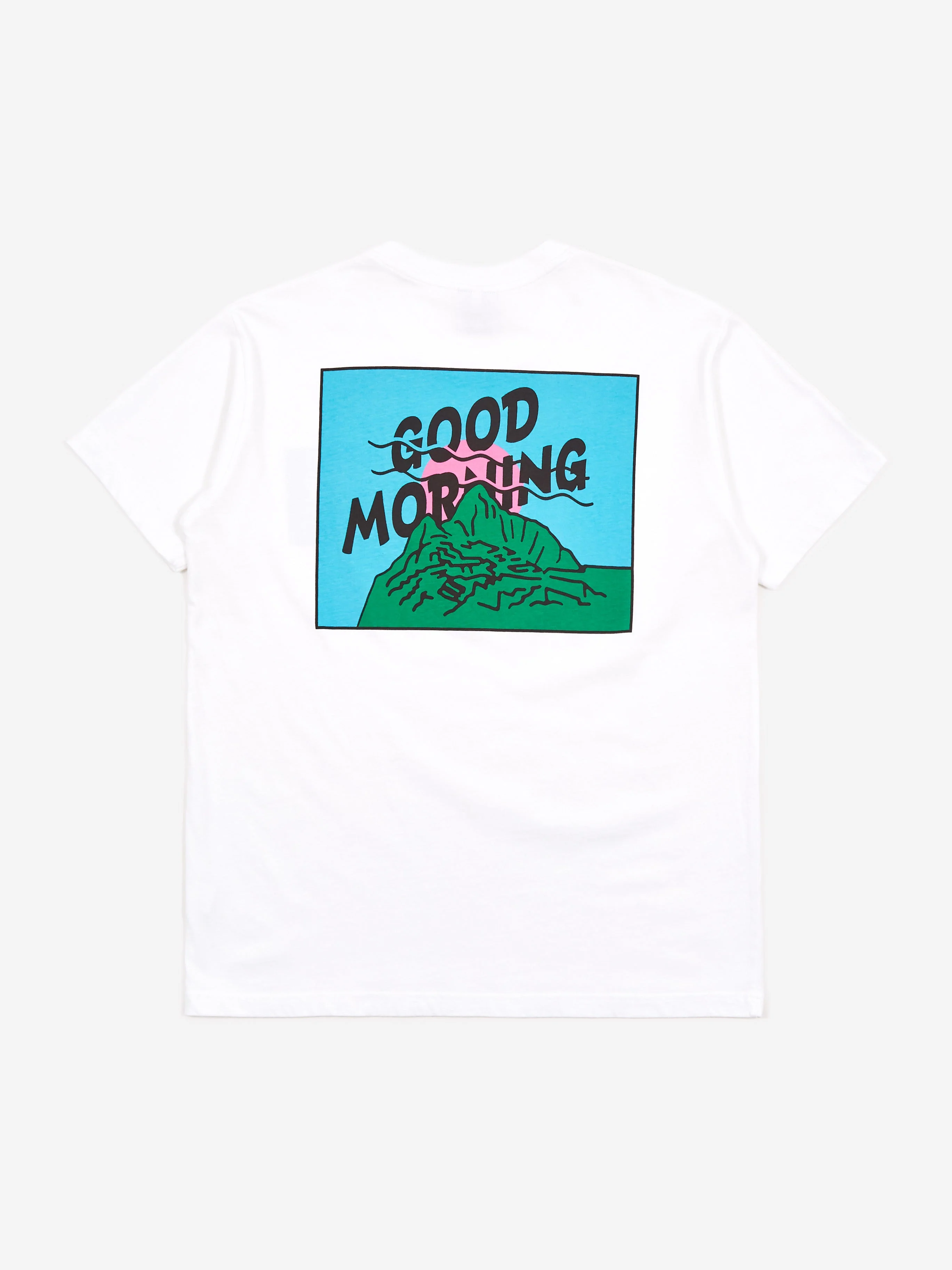 Good Morning Tapes Mountain Short Sleeve T-Shirt - White