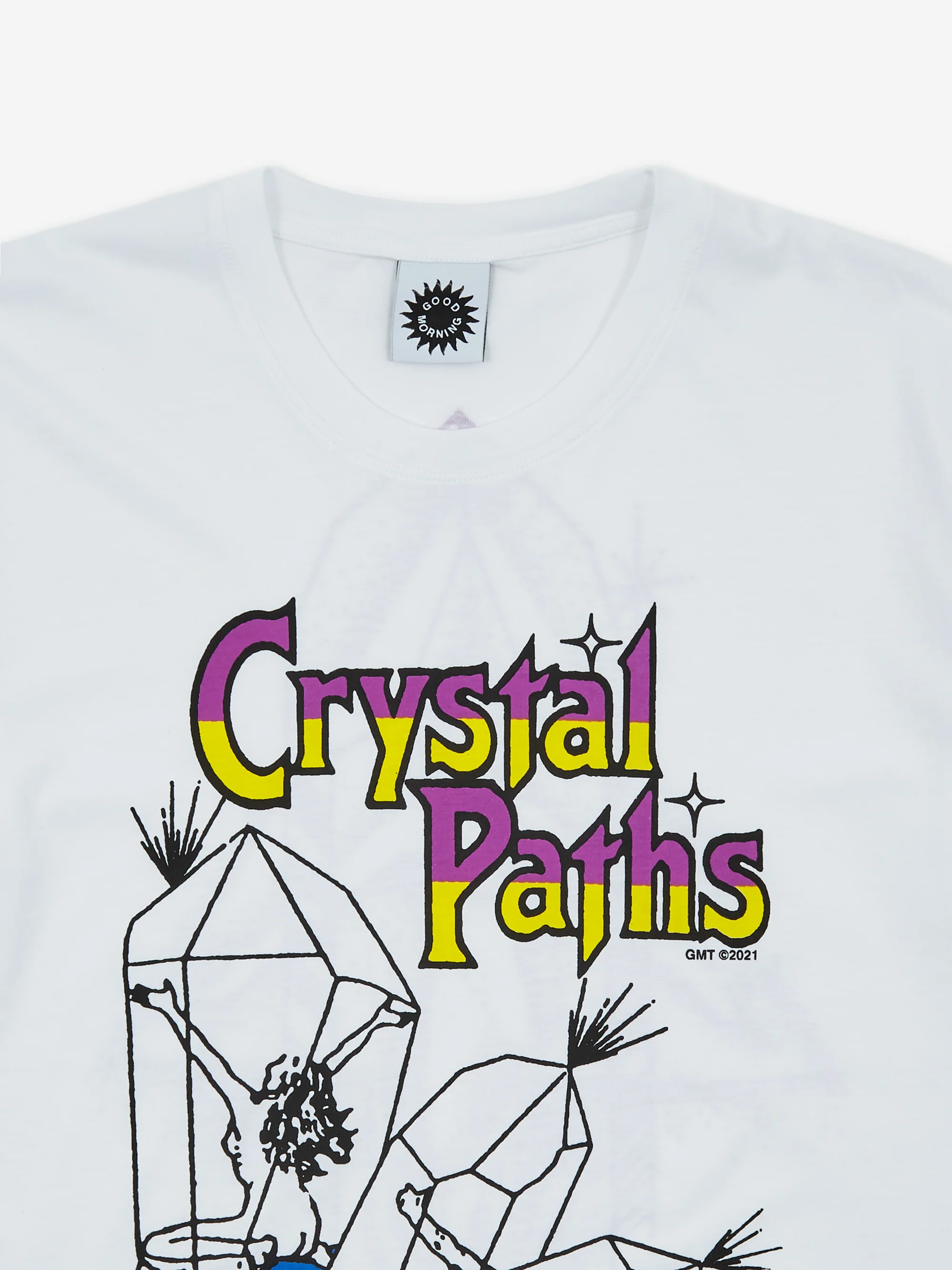 Good Morning Tapes Paths Shortsleeve T-Shirt - White - Image 3