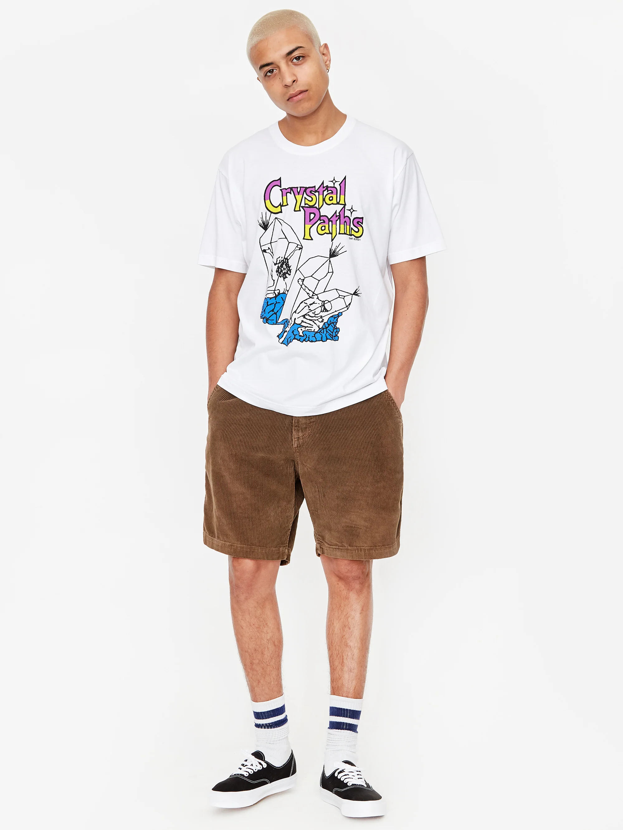 Good Morning Tapes Paths Shortsleeve T-Shirt - White - Image 6