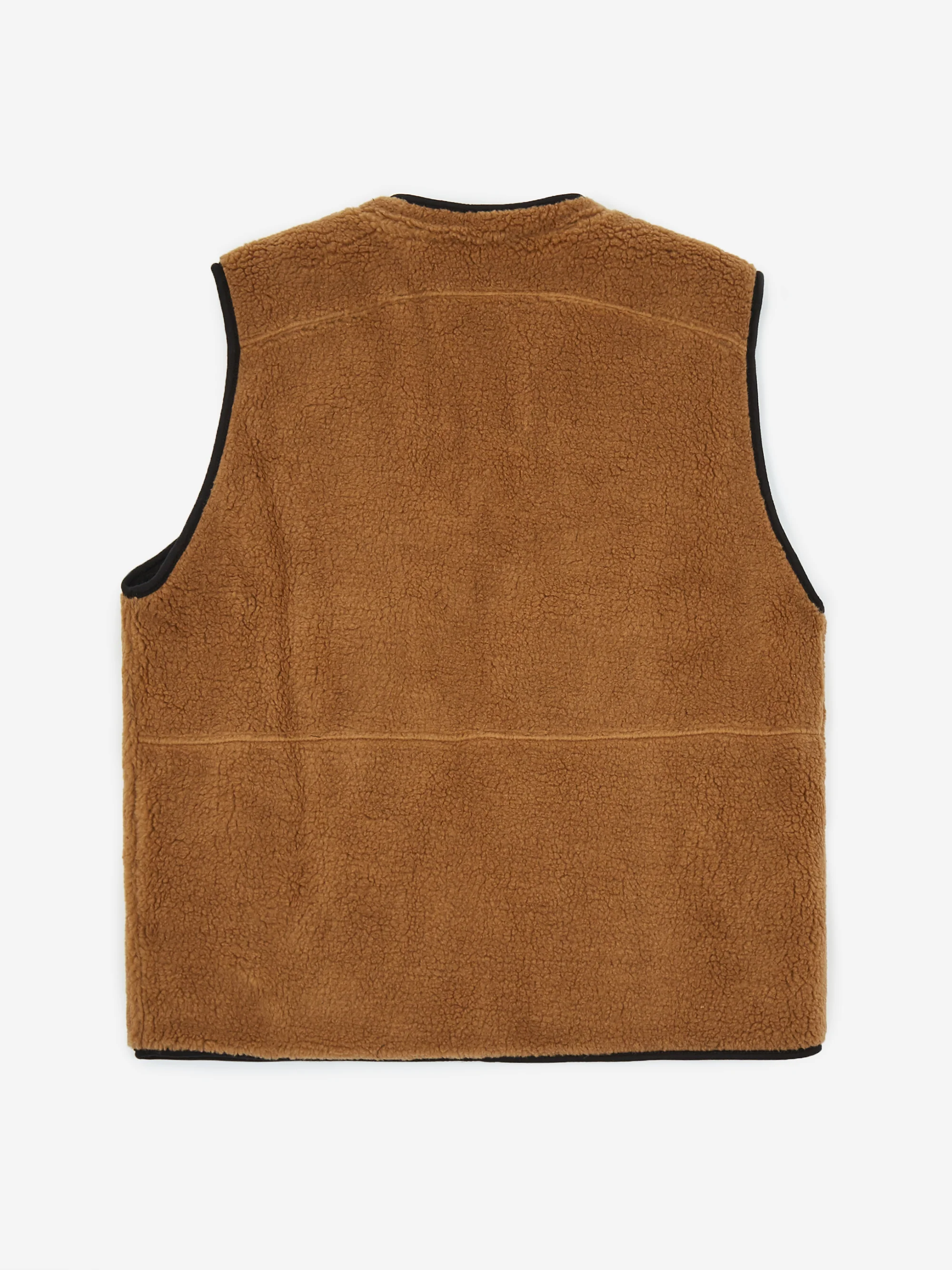 Good Morning Tapes Reversible Zip Through Vest - Black/Natural - Image 4