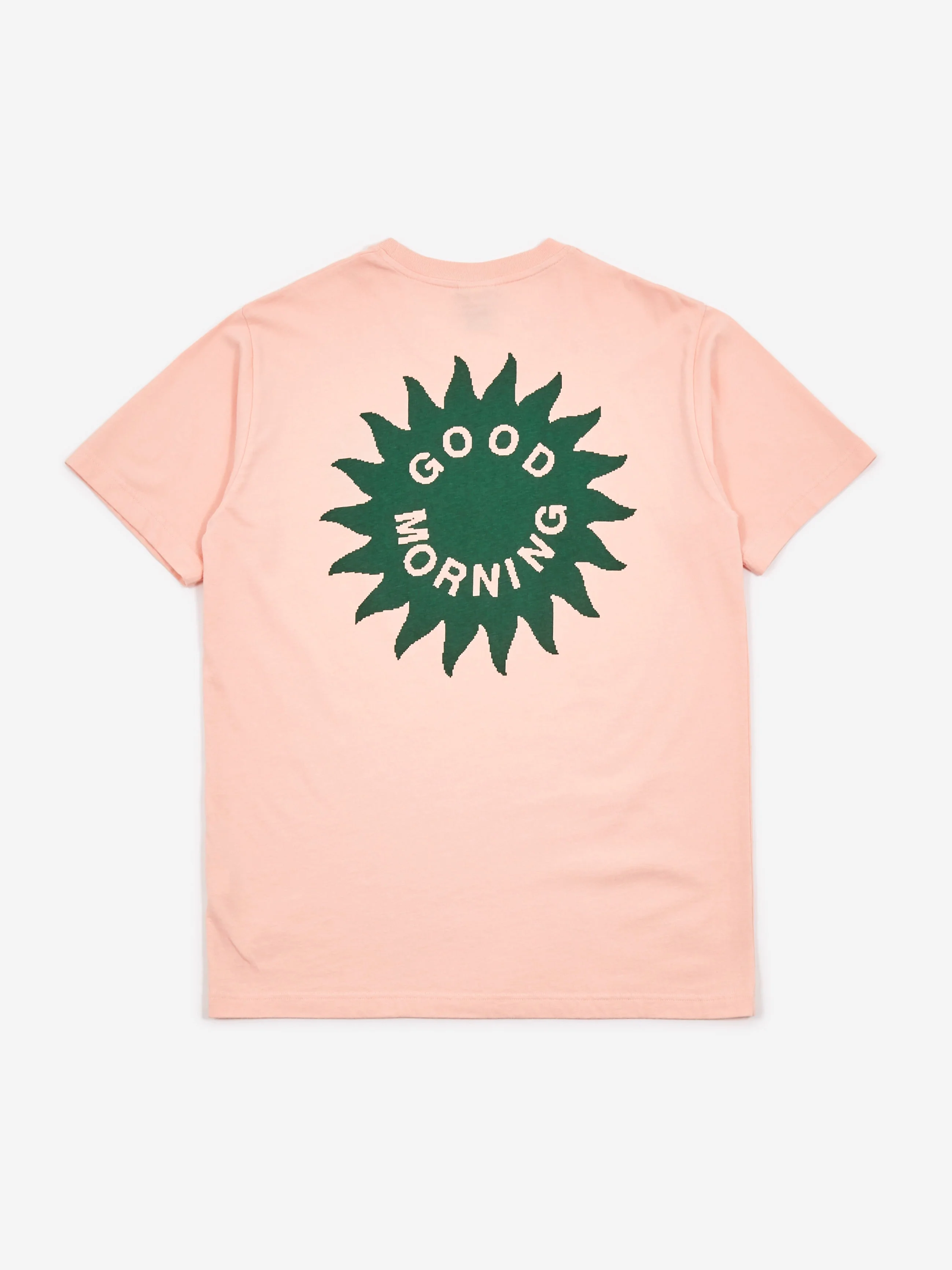 Good Morning Tapes Sun Logo Short Sleeve T-Shirt - Peach