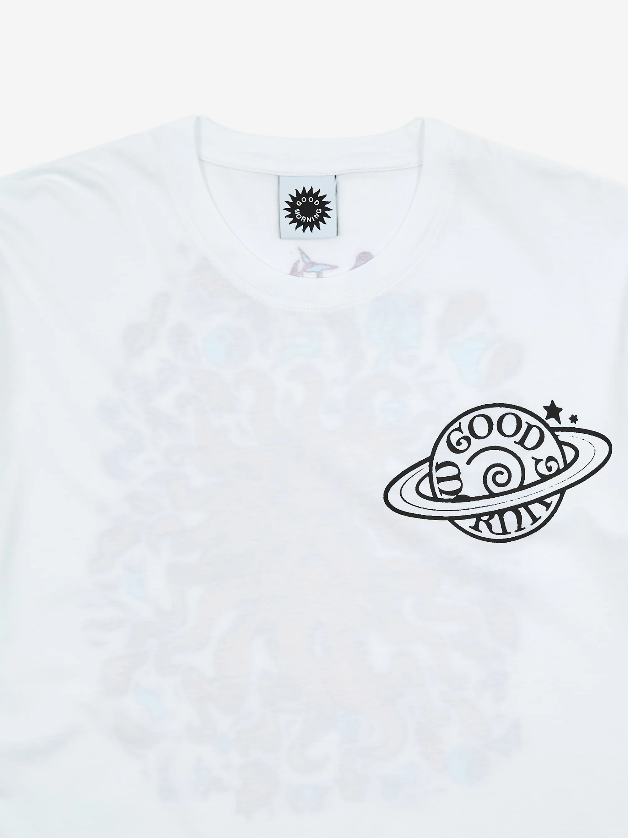 Good Morning Tapes Sun Signs Shortsleeve T-Shirt - White - Image 3