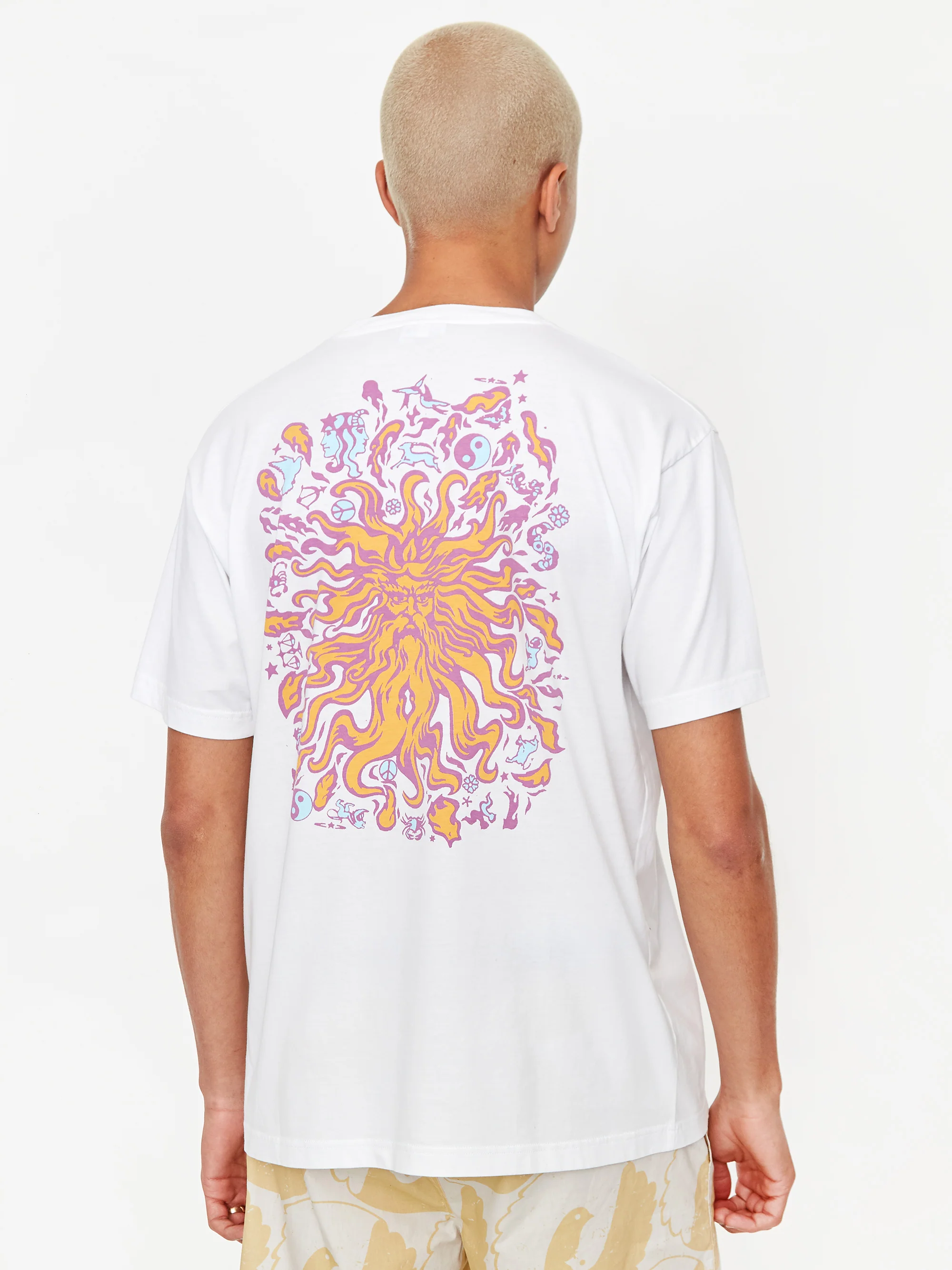 Good Morning Tapes Sun Signs Shortsleeve T-Shirt - White - Image 7