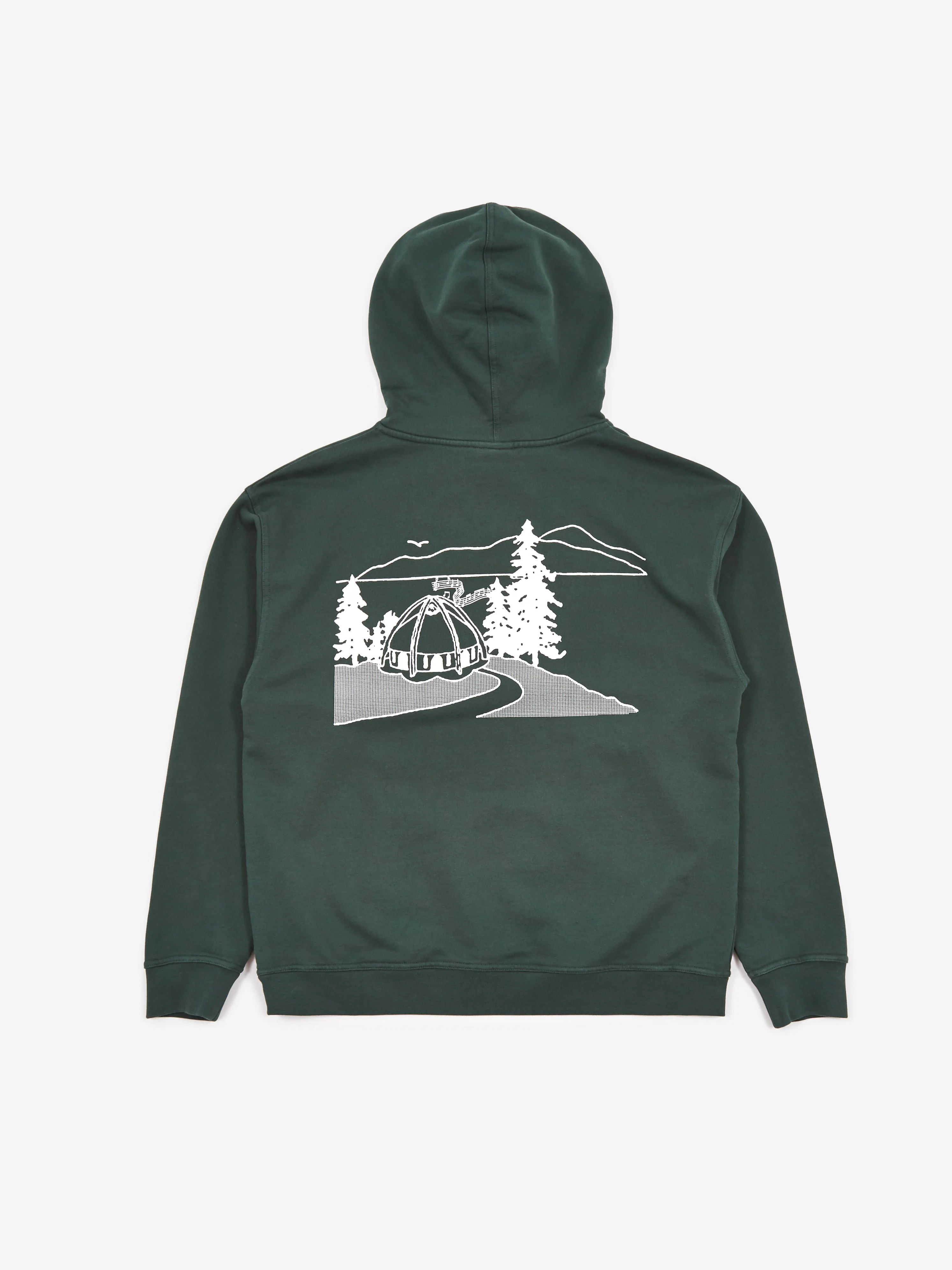 Good Morning Tapes Temple Of Sound Pullover Fleece Hoodie - Forest - Image 4