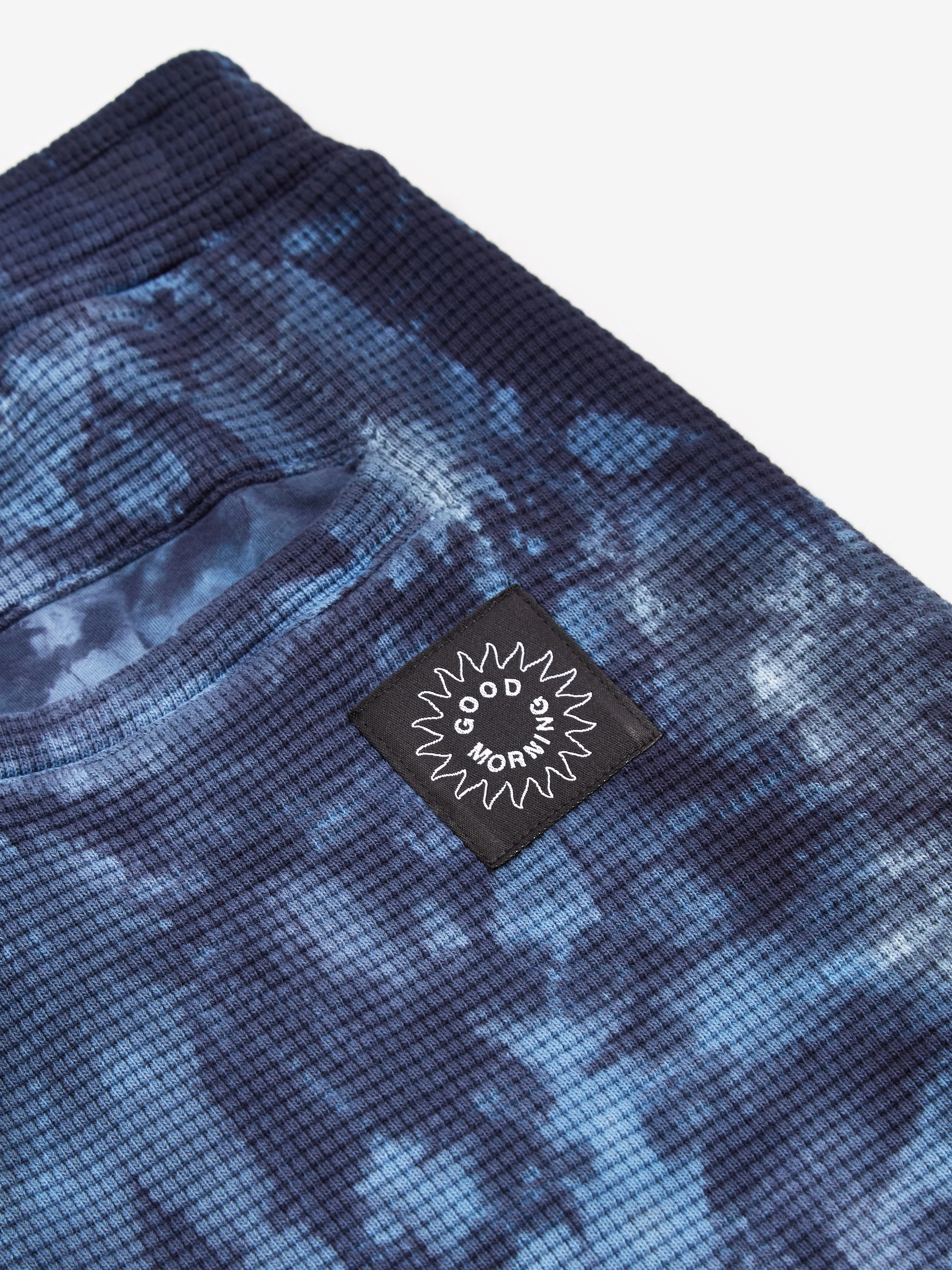 Good Morning Tapes Waffle Short 17 - Blue Tie Dye - Image 3