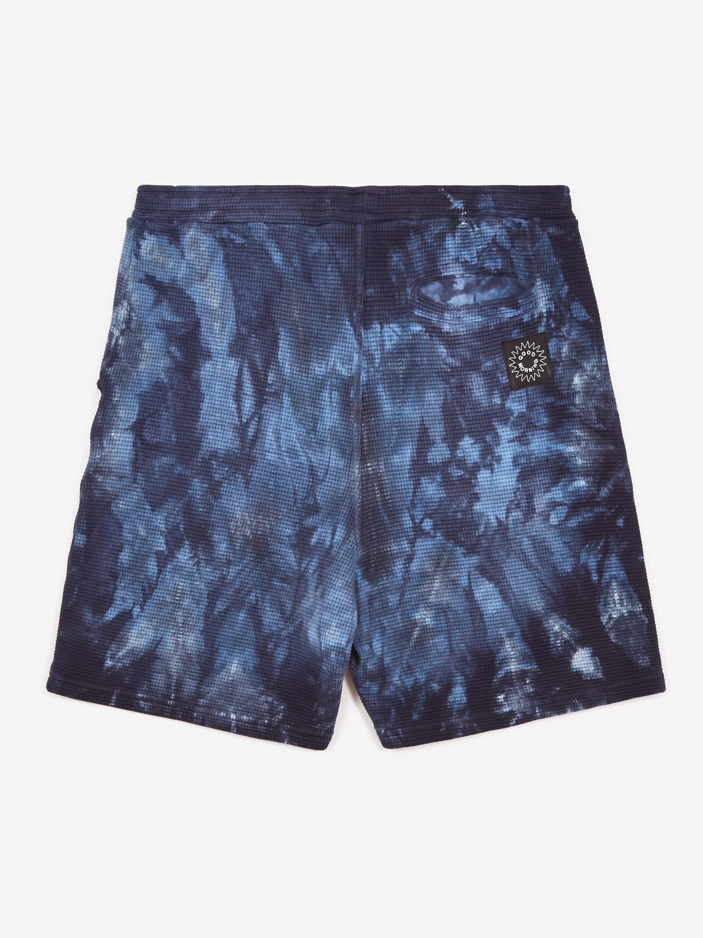 Good Morning Tapes Waffle Short 17 - Blue Tie Dye - Image 4