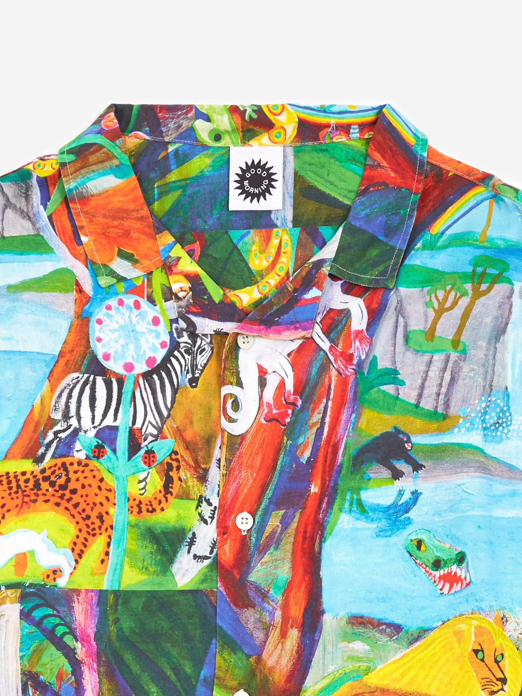Good Morning Tapes x Joe Roberts LSD World Peace SS Shirt - Jungle - Image 2