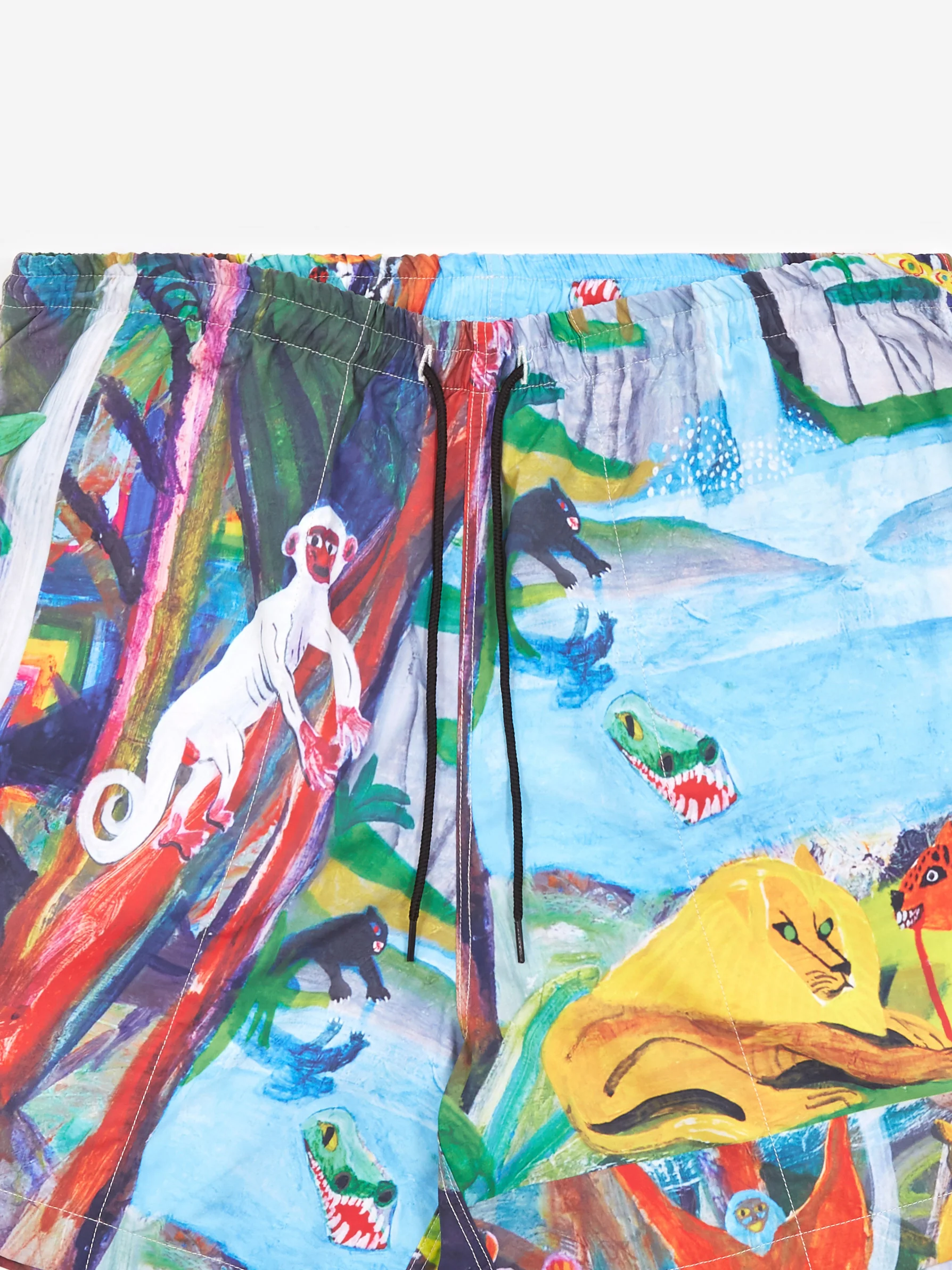 Good Morning Tapes x Joe Roberts LSD World Peace Swim Short 15" - Jungle - Image 2