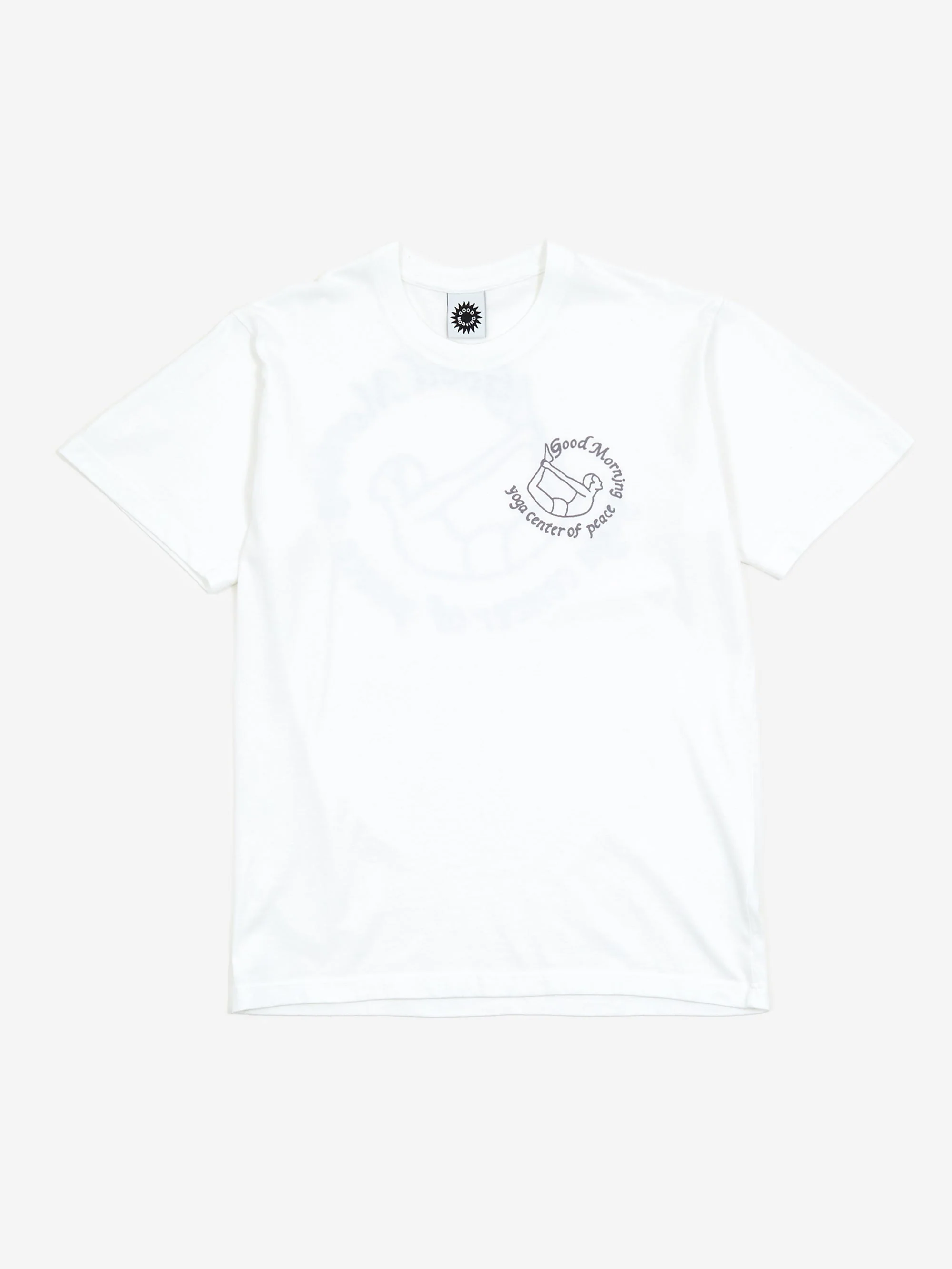 Good Morning Tapes Yoga Center Short Sleeve T-Shirt - White