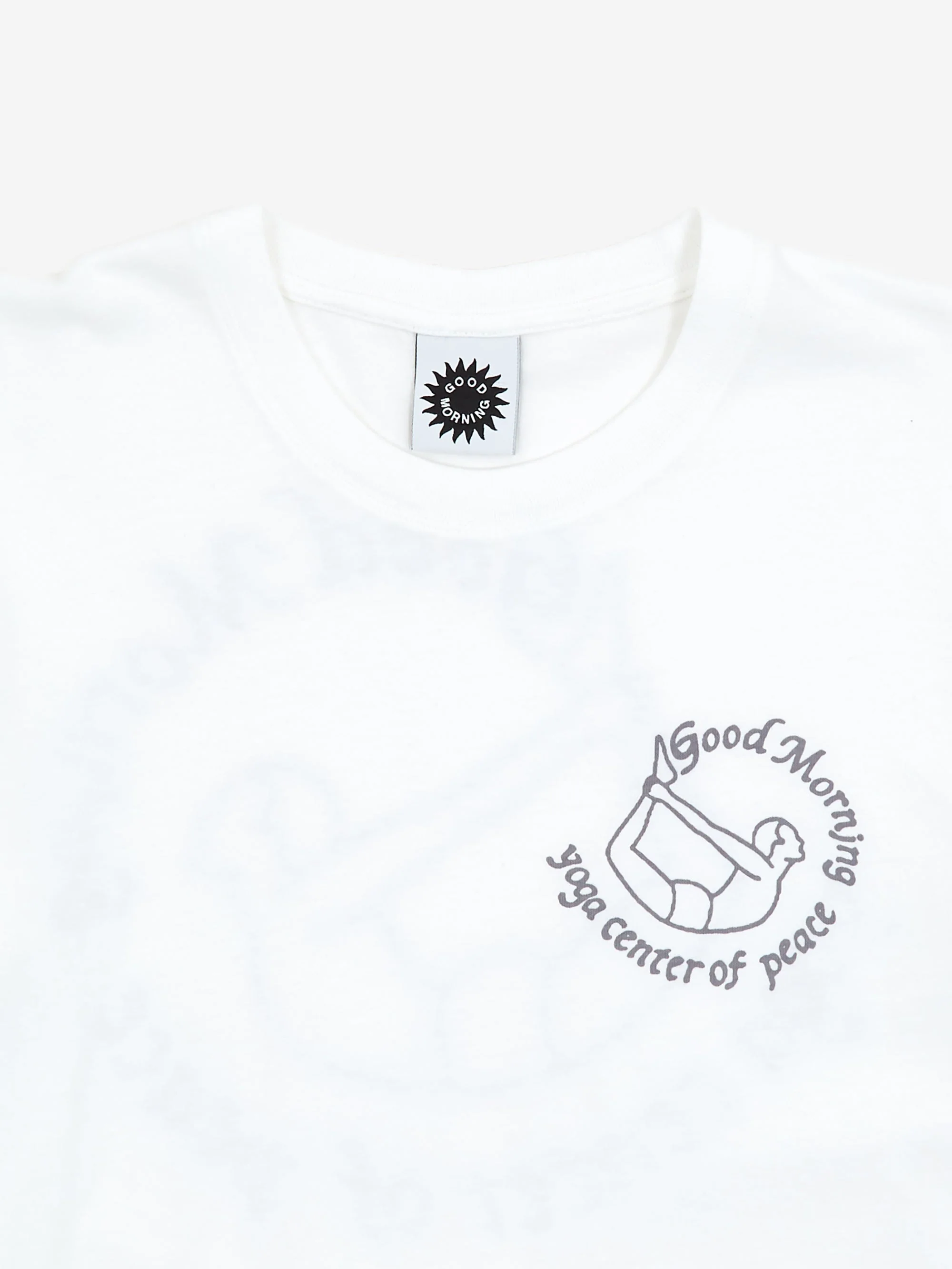 Good Morning Tapes Yoga Center Short Sleeve T-Shirt - White - Image 3