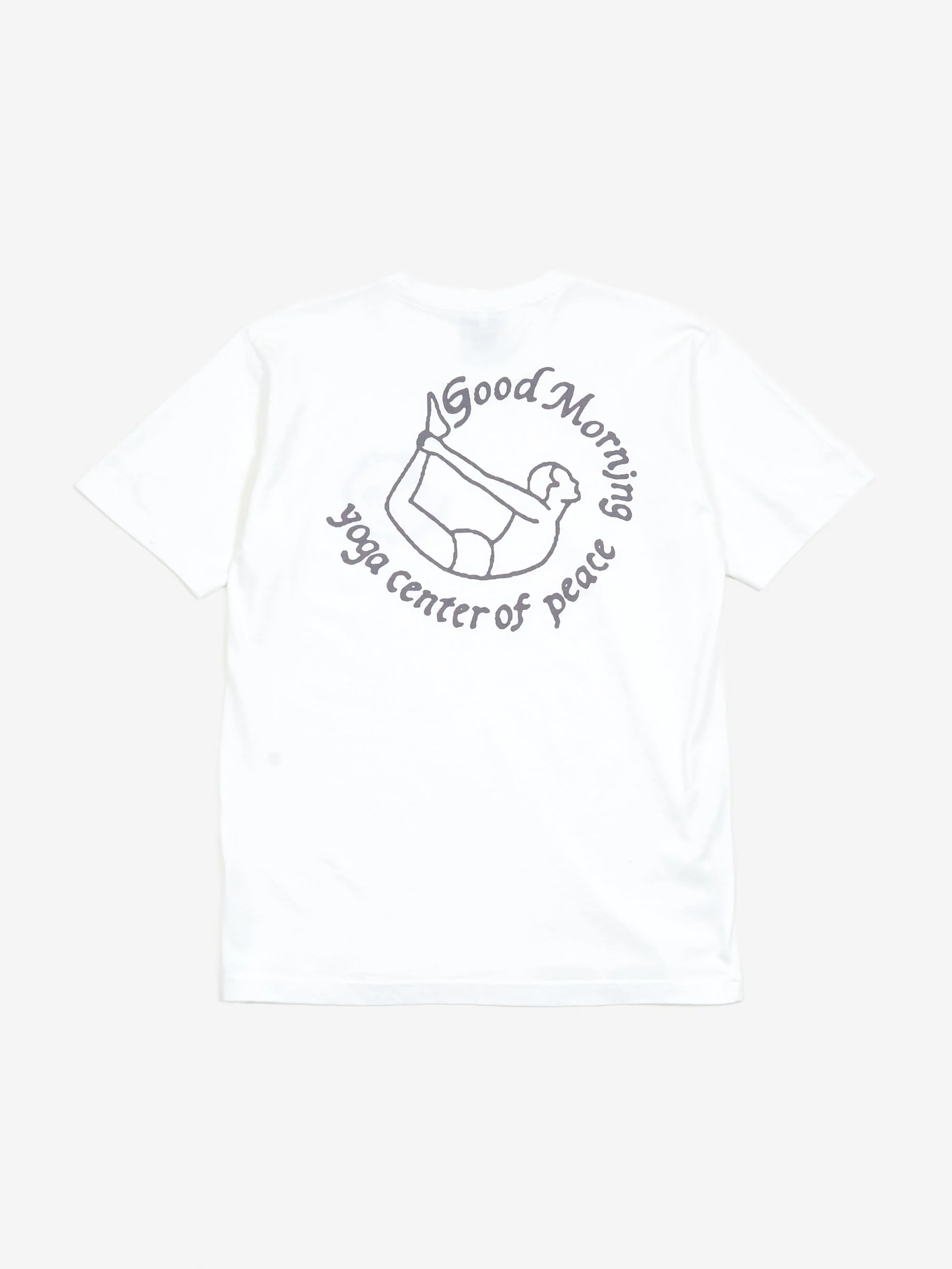 Good Morning Tapes Yoga Center Short Sleeve T-Shirt - White - Image 4