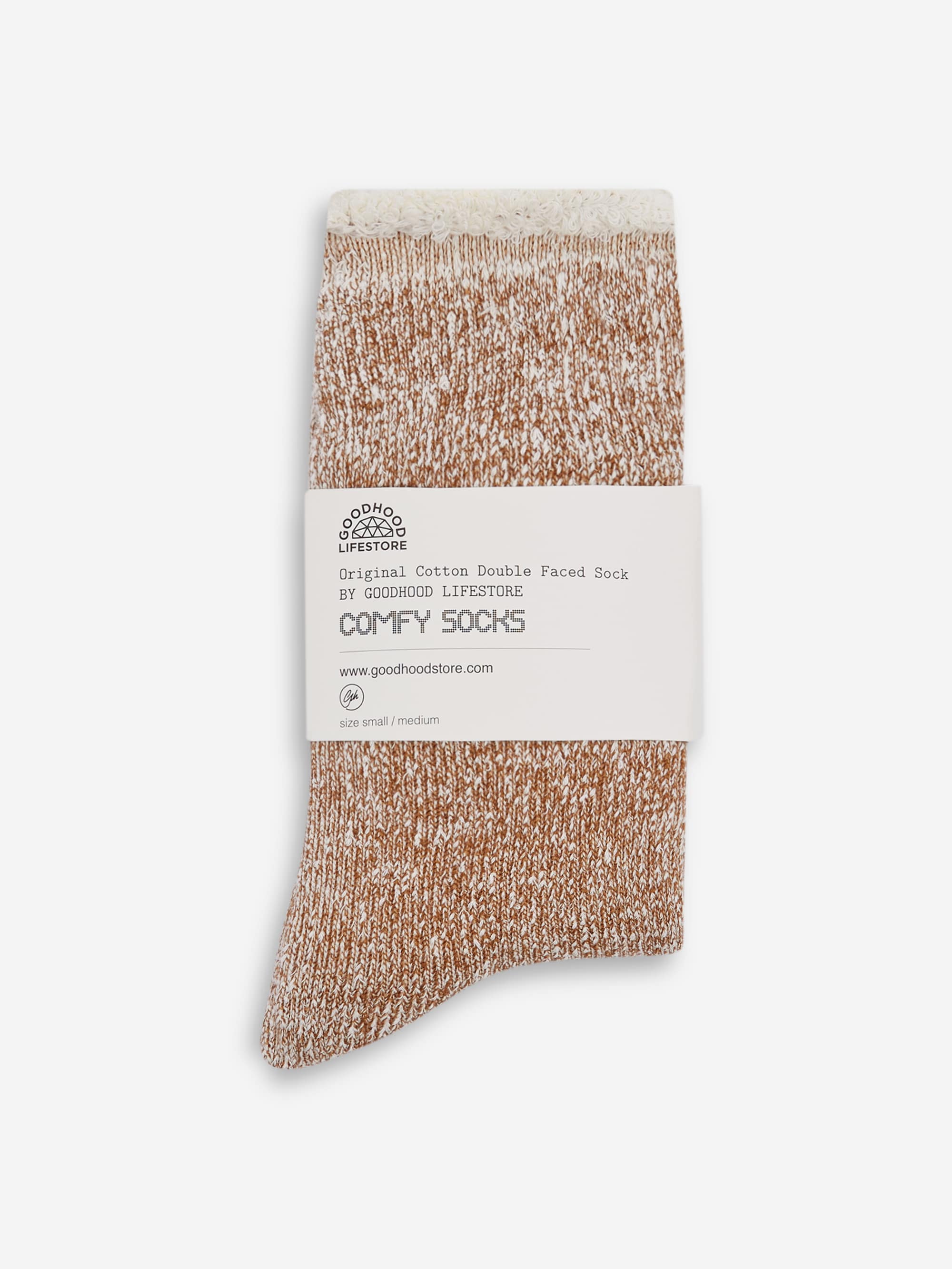 Goodhood Lifestore Brown Double Faced Socks - Small/Medium