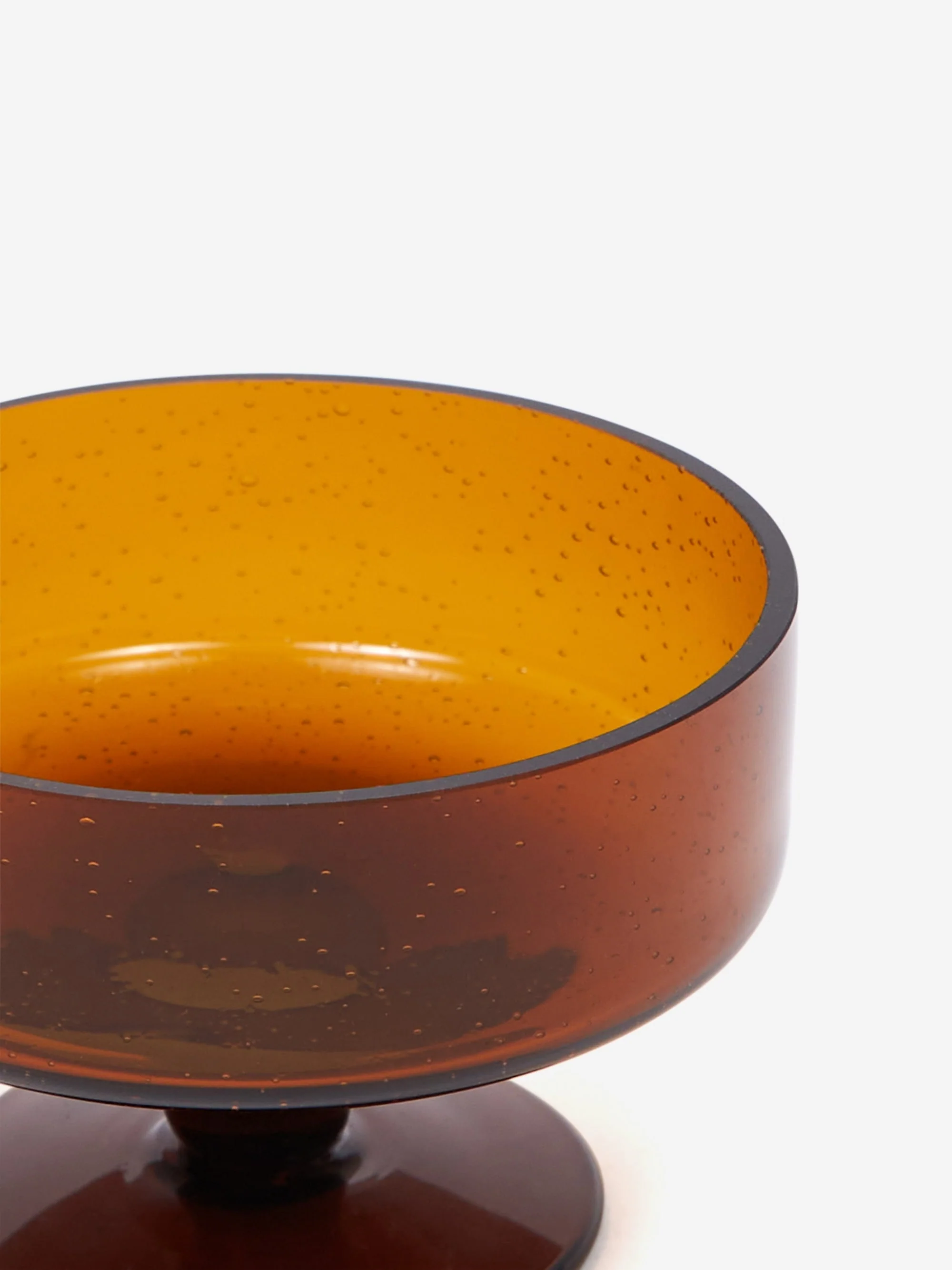 Goodhood Lifestore Bubble Glass - Champagne Saucer - Amber - Image 2