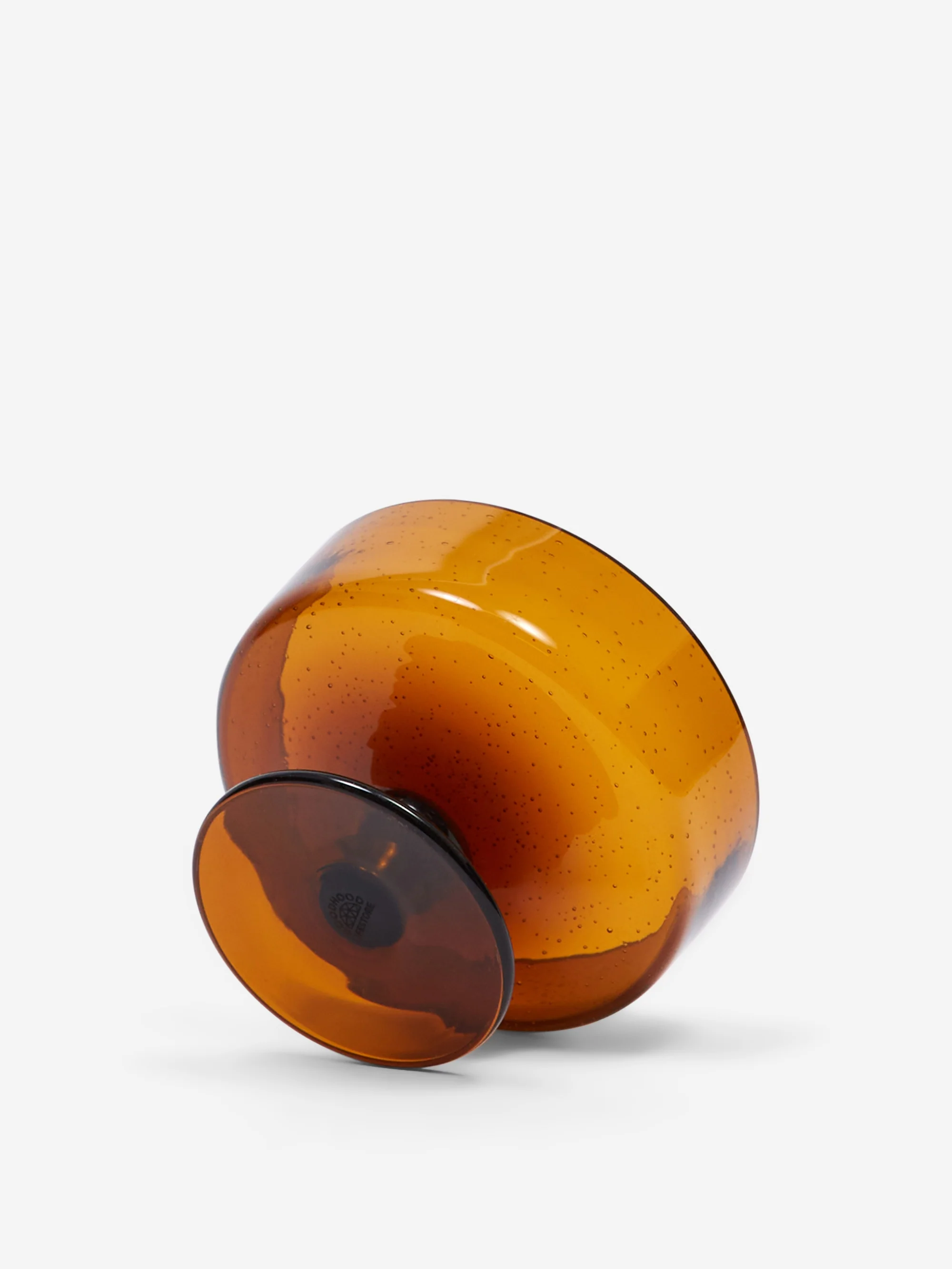 Goodhood Lifestore Bubble Glass - Champagne Saucer - Amber - Image 3