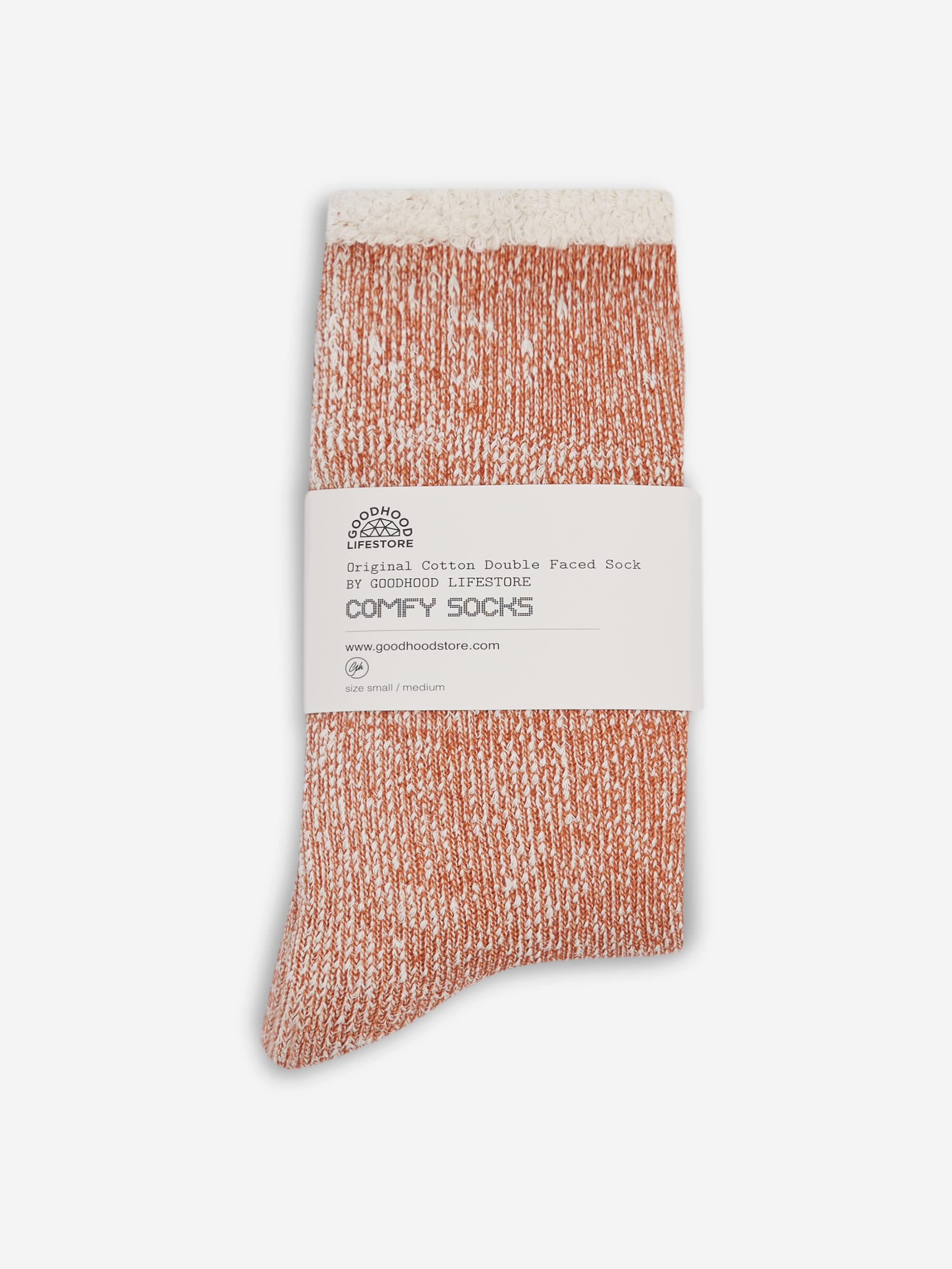Goodhood Lifestore Orange Double Faced Socks - Small/Medium