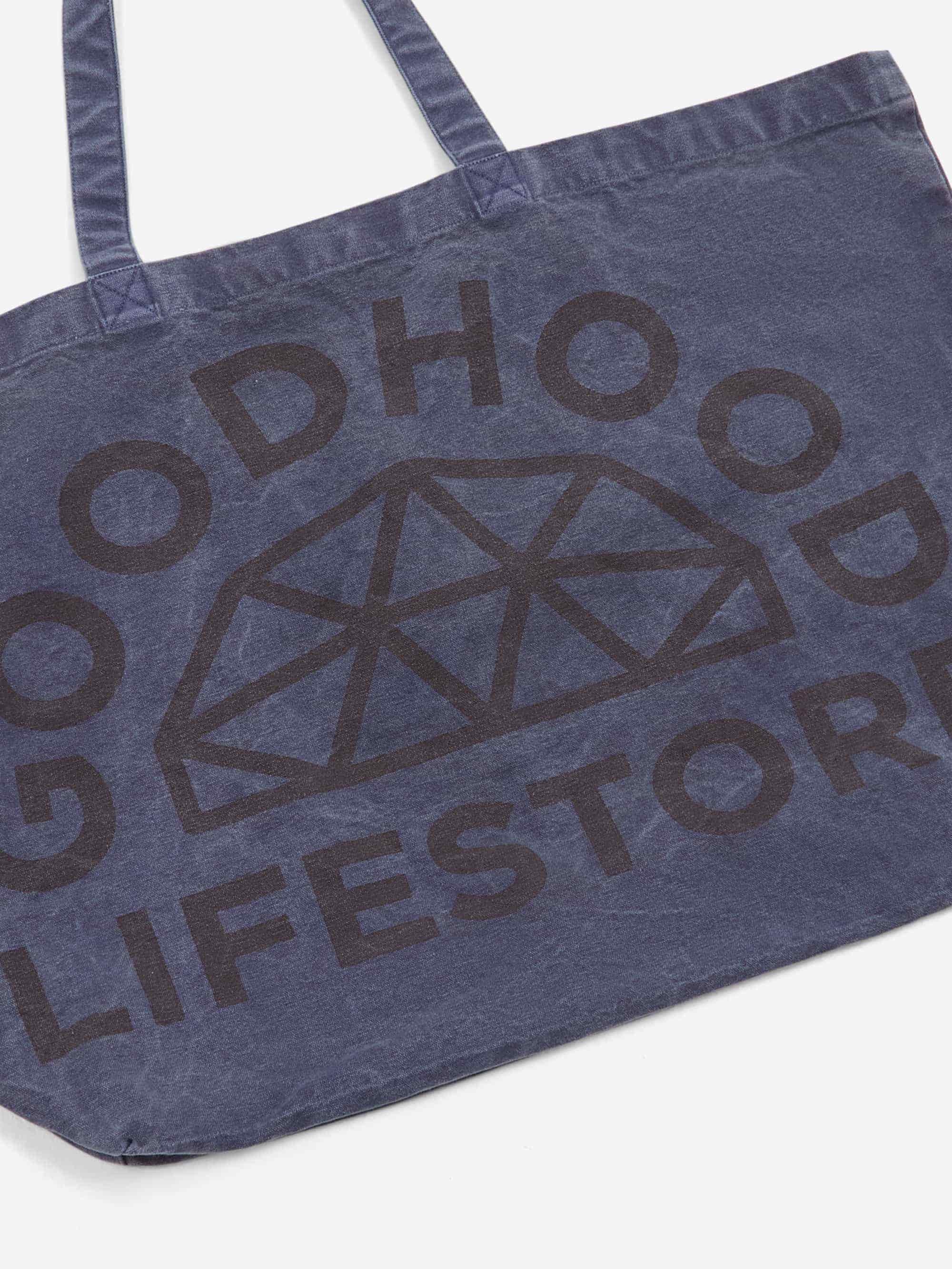 Goodhood Lifestore Tote Bag Large - Washed Navy - Image 2