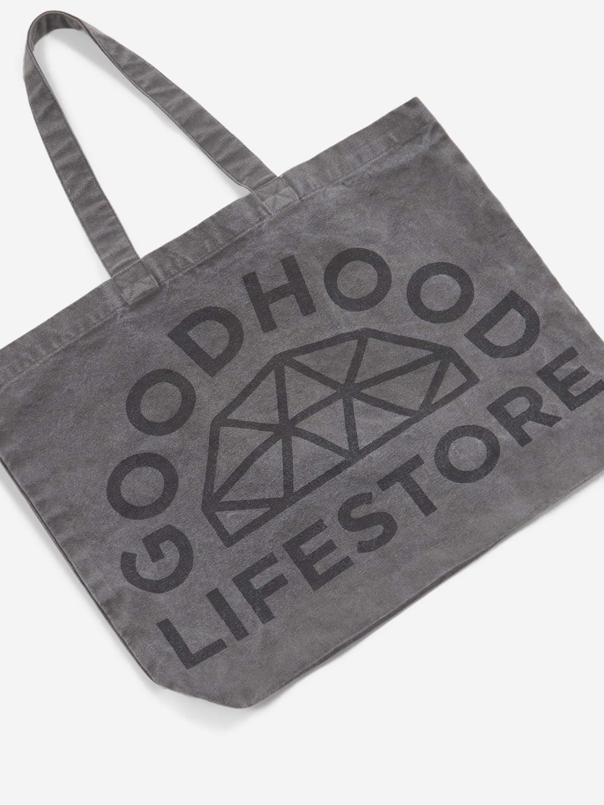 Goodhood Lifestore Tote Bag Medium - Washed Black - Image 2
