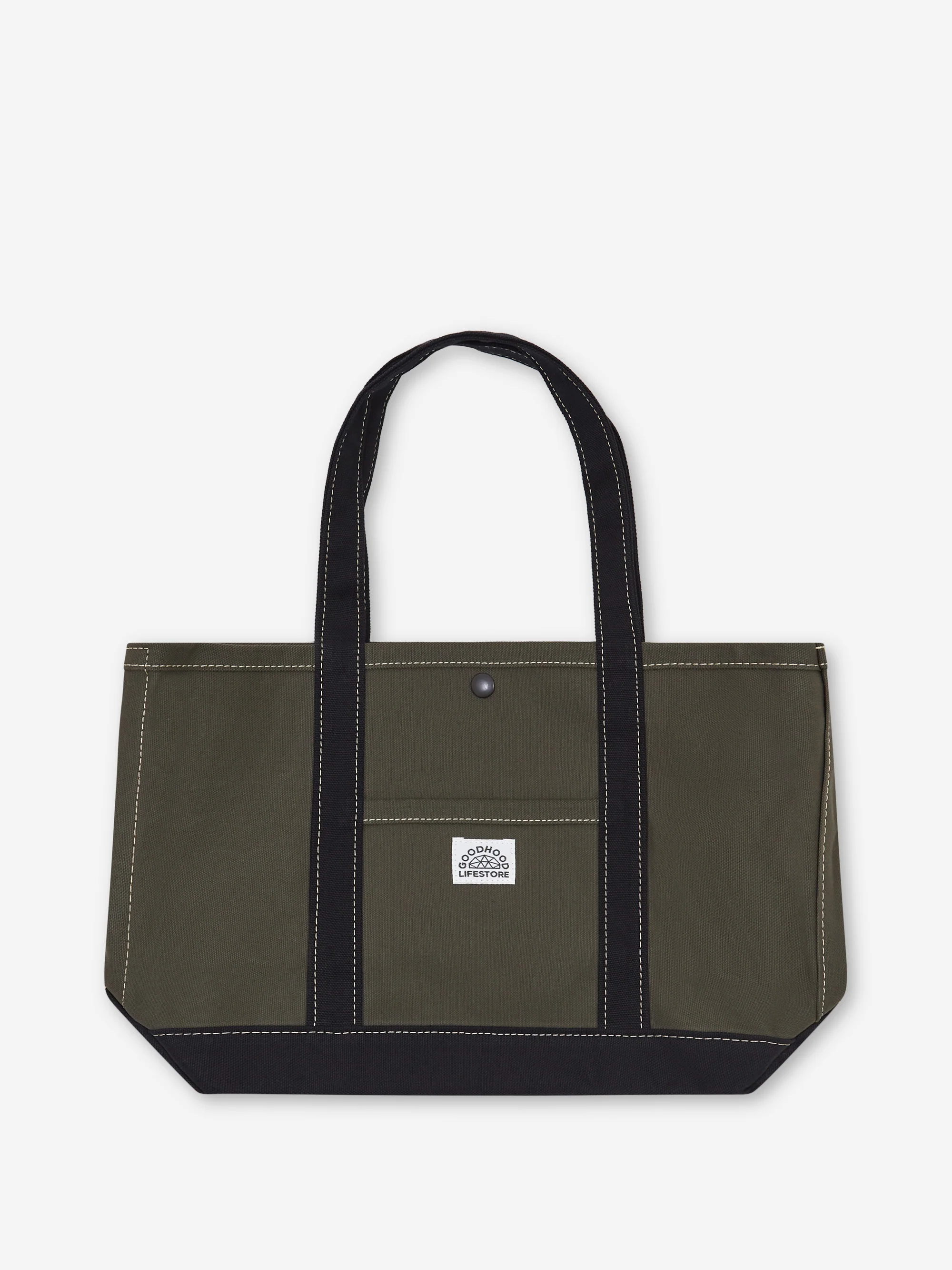 Goodhood Lifestore Worker Tote Bag Made In Japan - Medium - Olive/Black