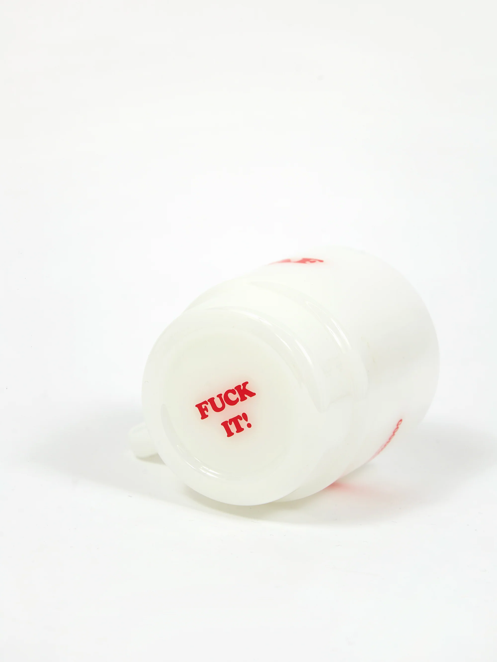 Goodhood Worldwide WTAF Glass Milk Mug - White - Image 3