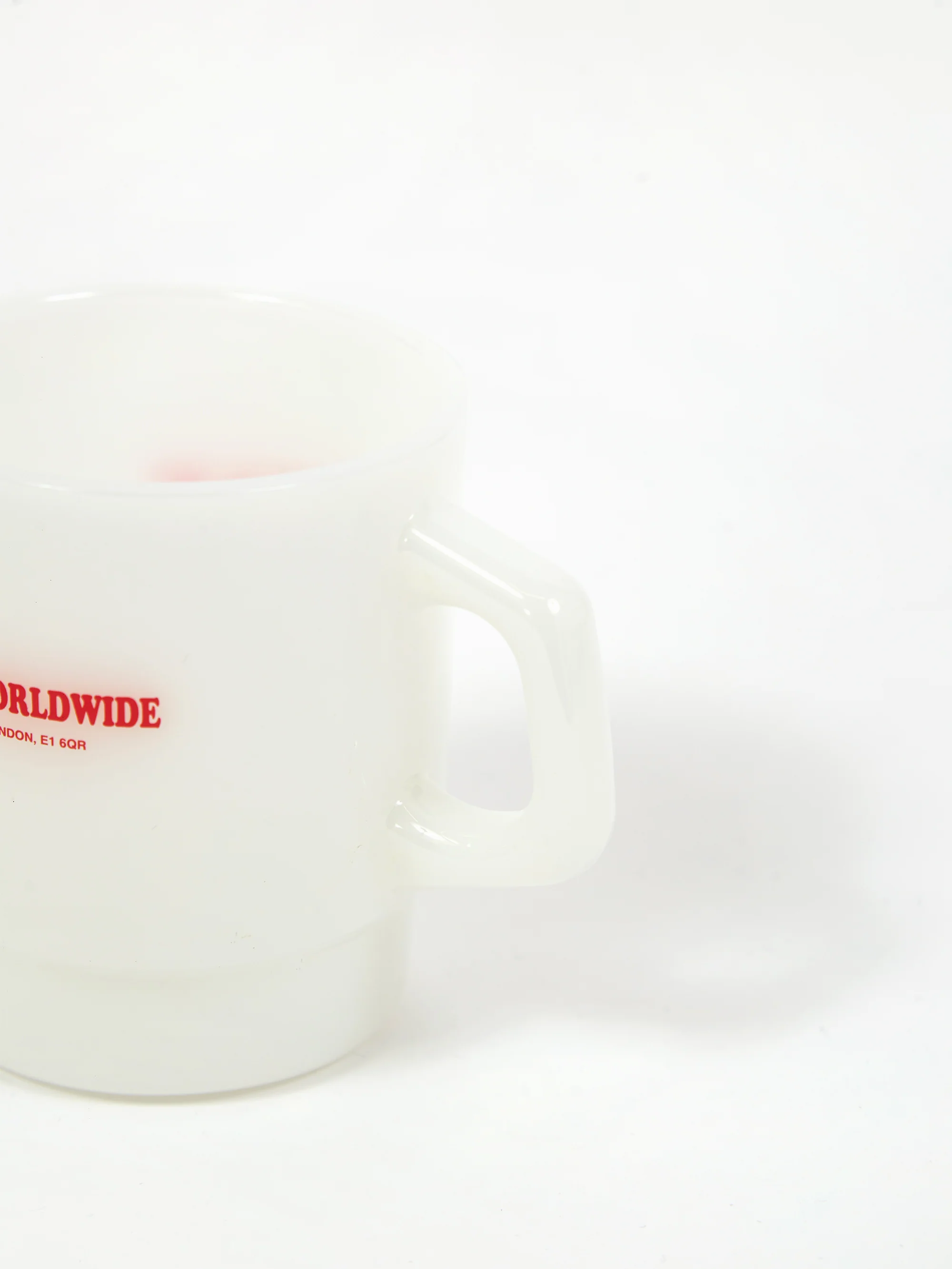 Goodhood Worldwide WTAF Glass Milk Mug - White - Image 4