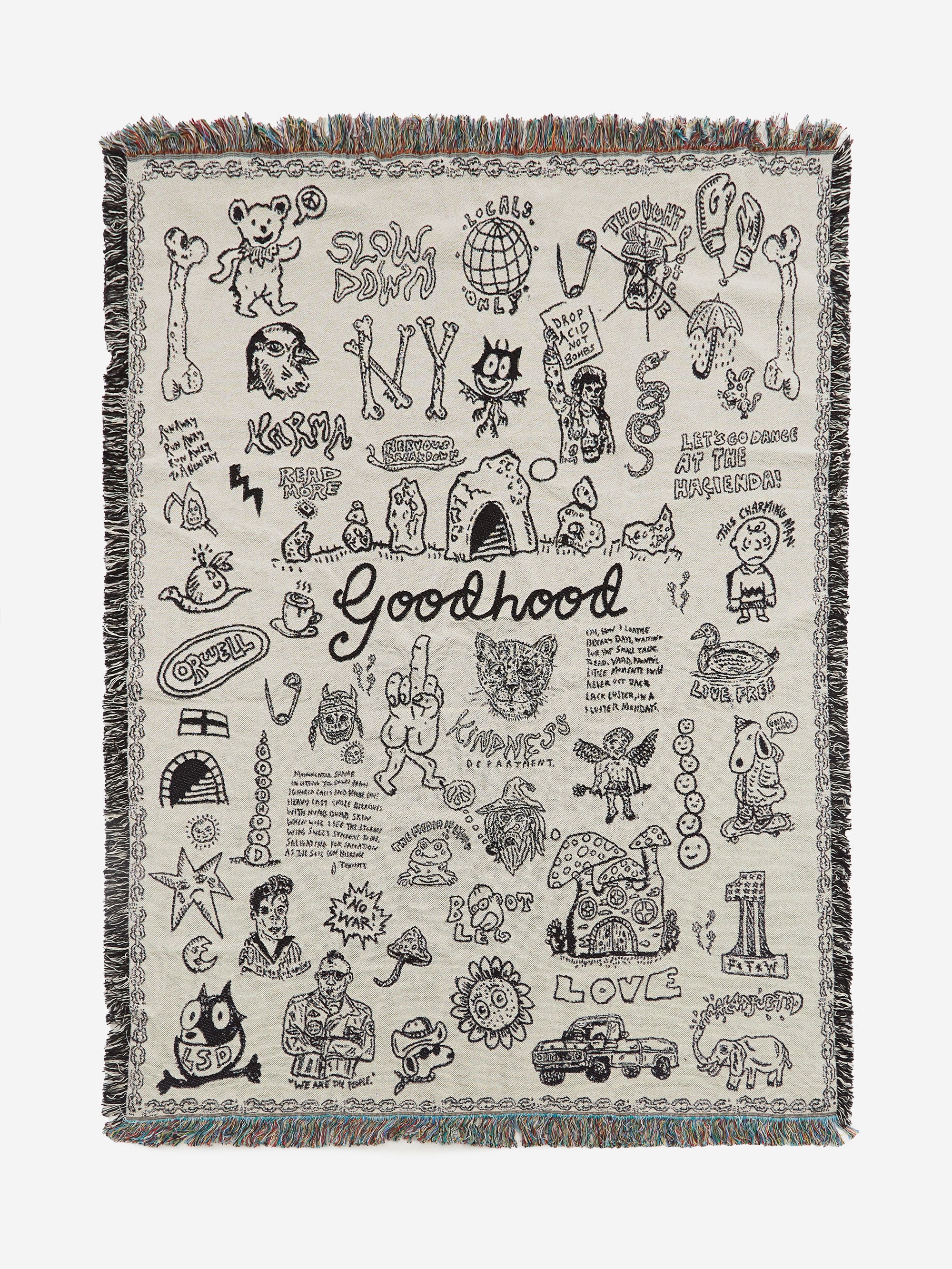 Goodhood Lifestore x Rebel Yuth Collaboration Art Wall Tapestry Blanket