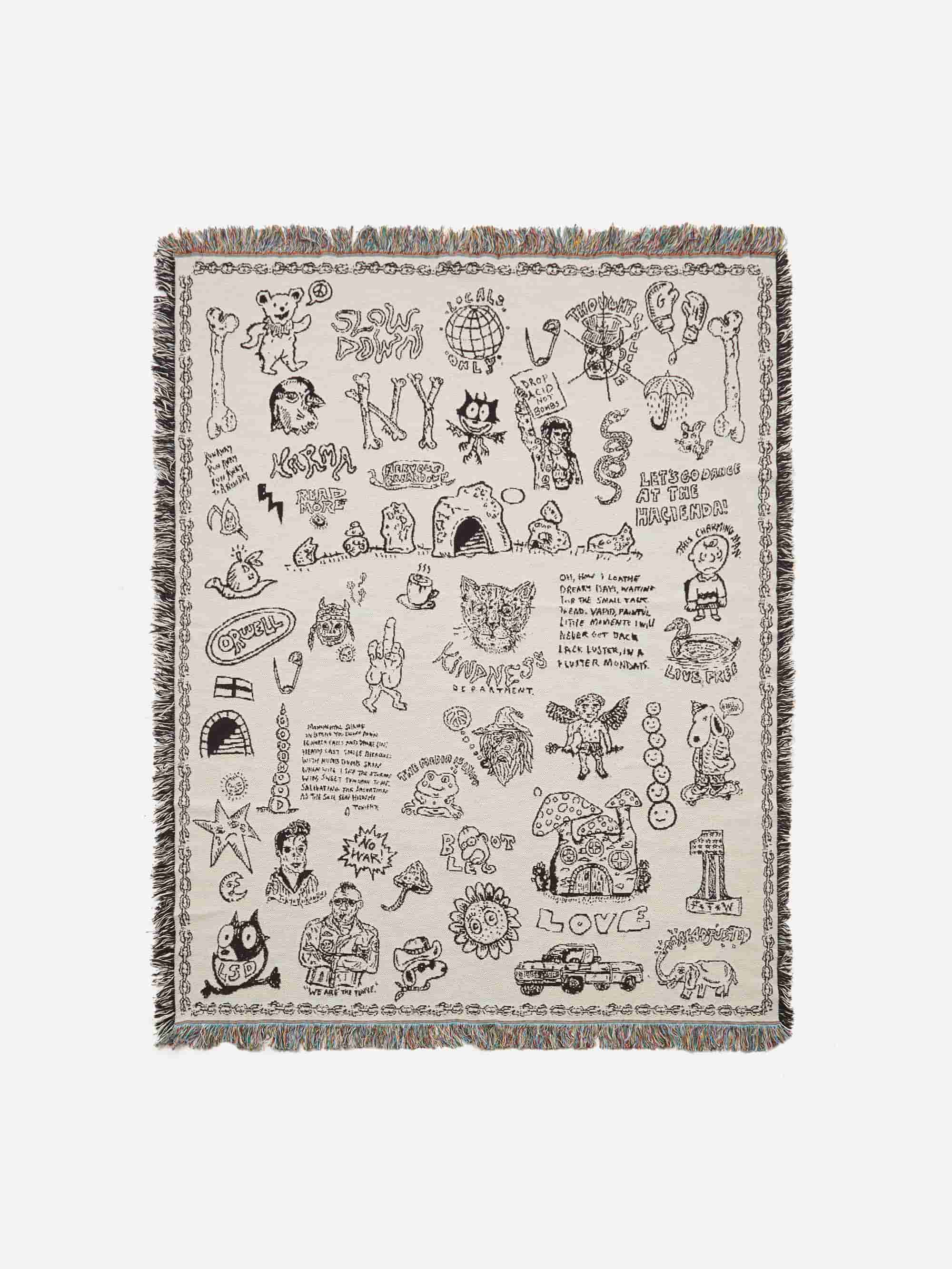 Goodhood Lifestore x Rebel Yuth Collaboration Art Wall Tapestry Blanket - Image 5