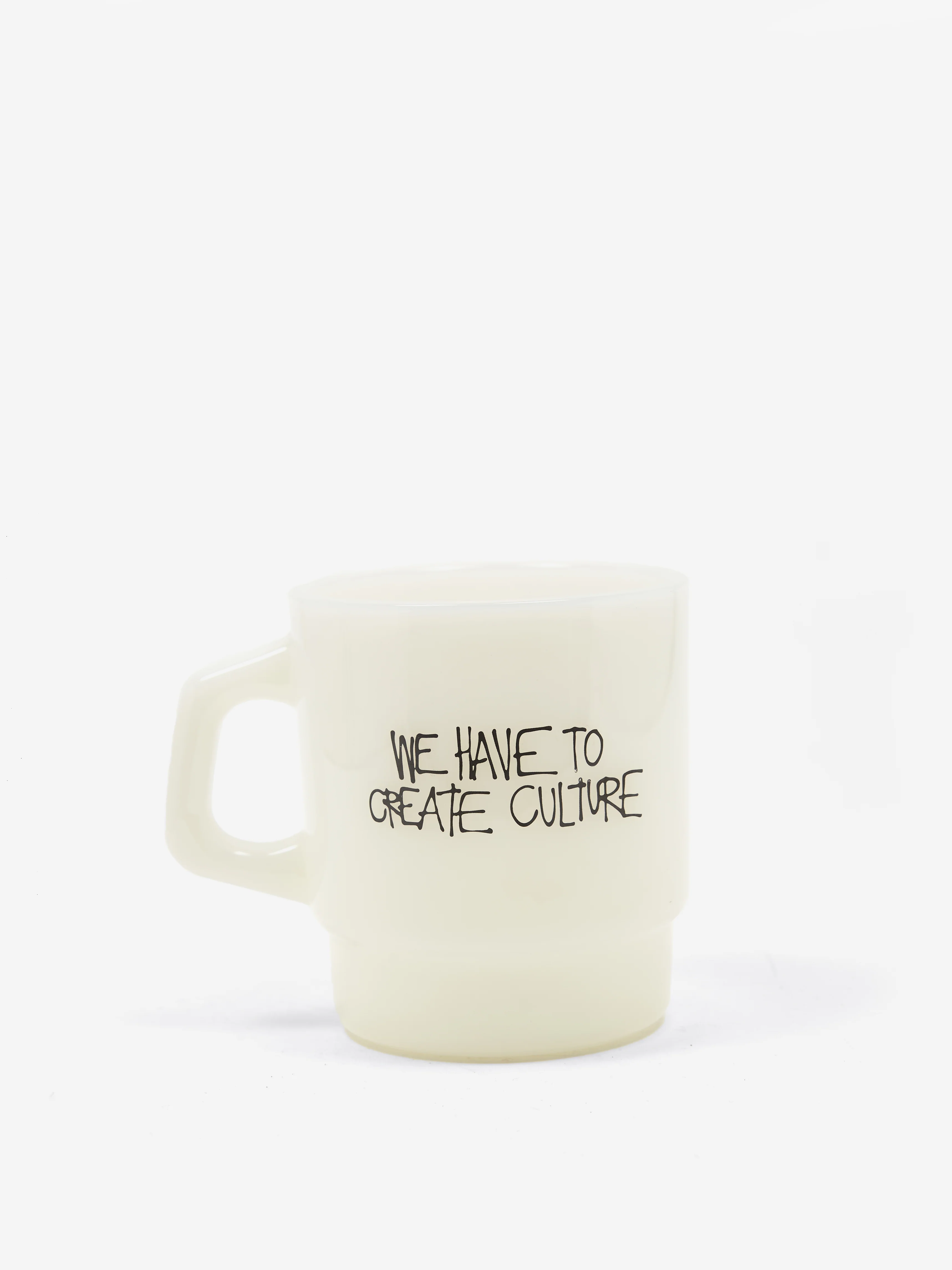 Goodhood London We Have To Create Culture Milk Mug - White