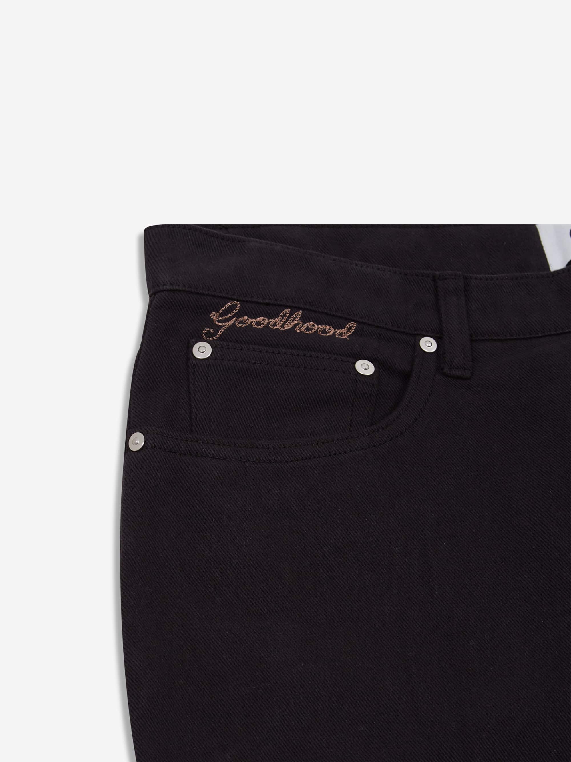 Goodhood Worldwide 5 Pocket Washed Jeans - Black - Image 6