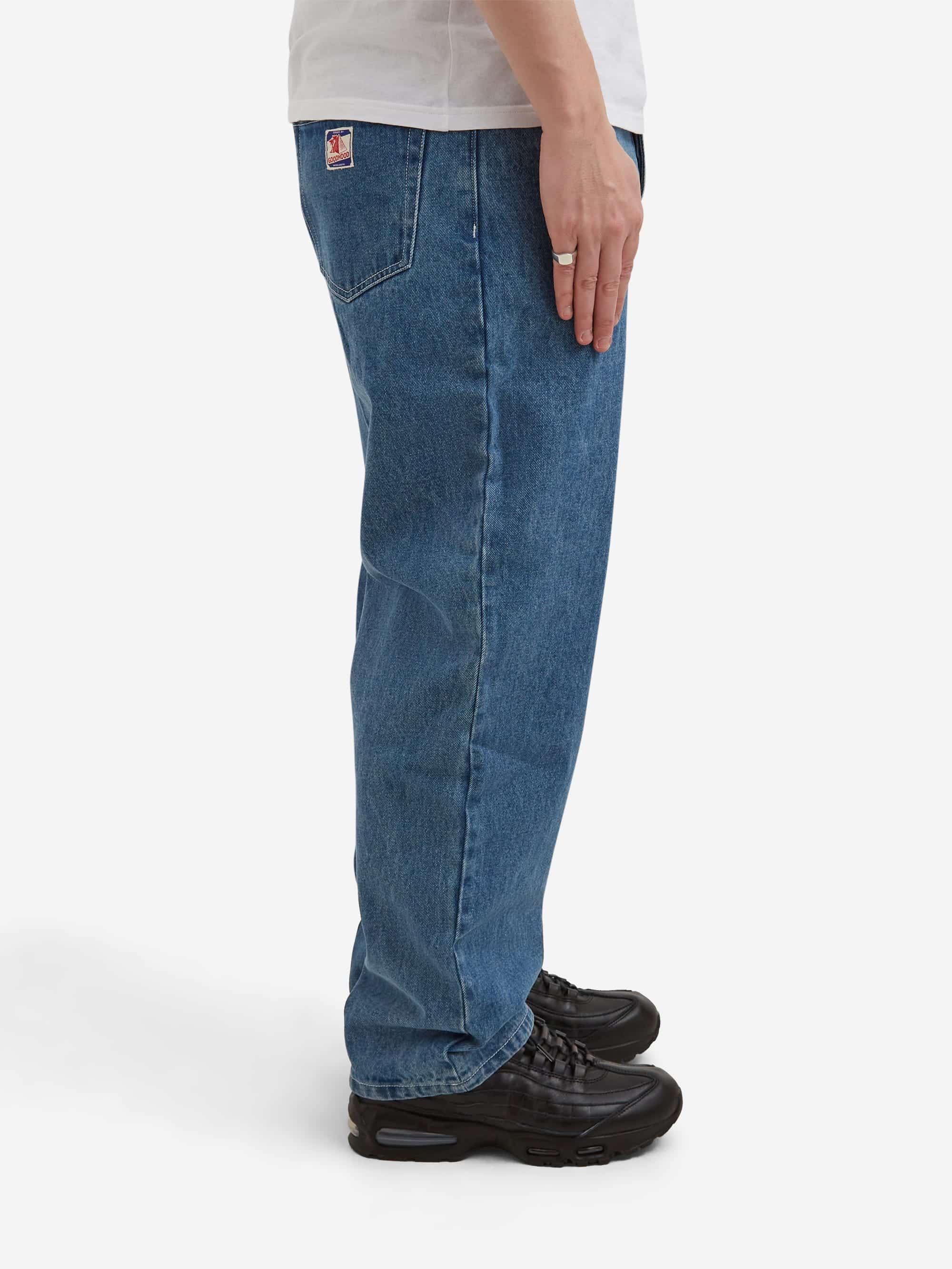 Goodhood Worldwide 5 Pocket Washed Jeans - Mid Wash Denim - Image 8