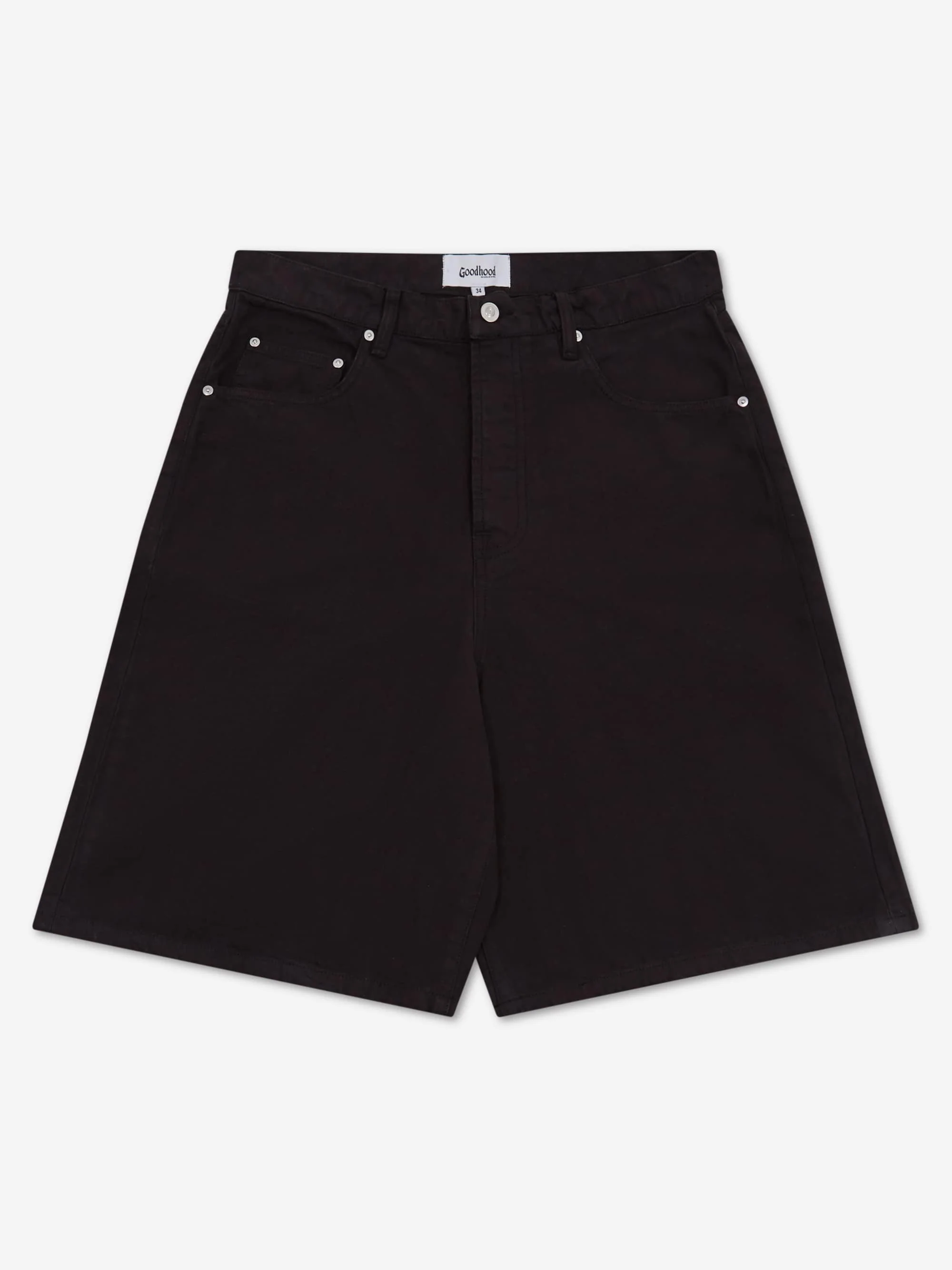 Goodhood Worldwide 5 Pocket Washed Shorts - Black
