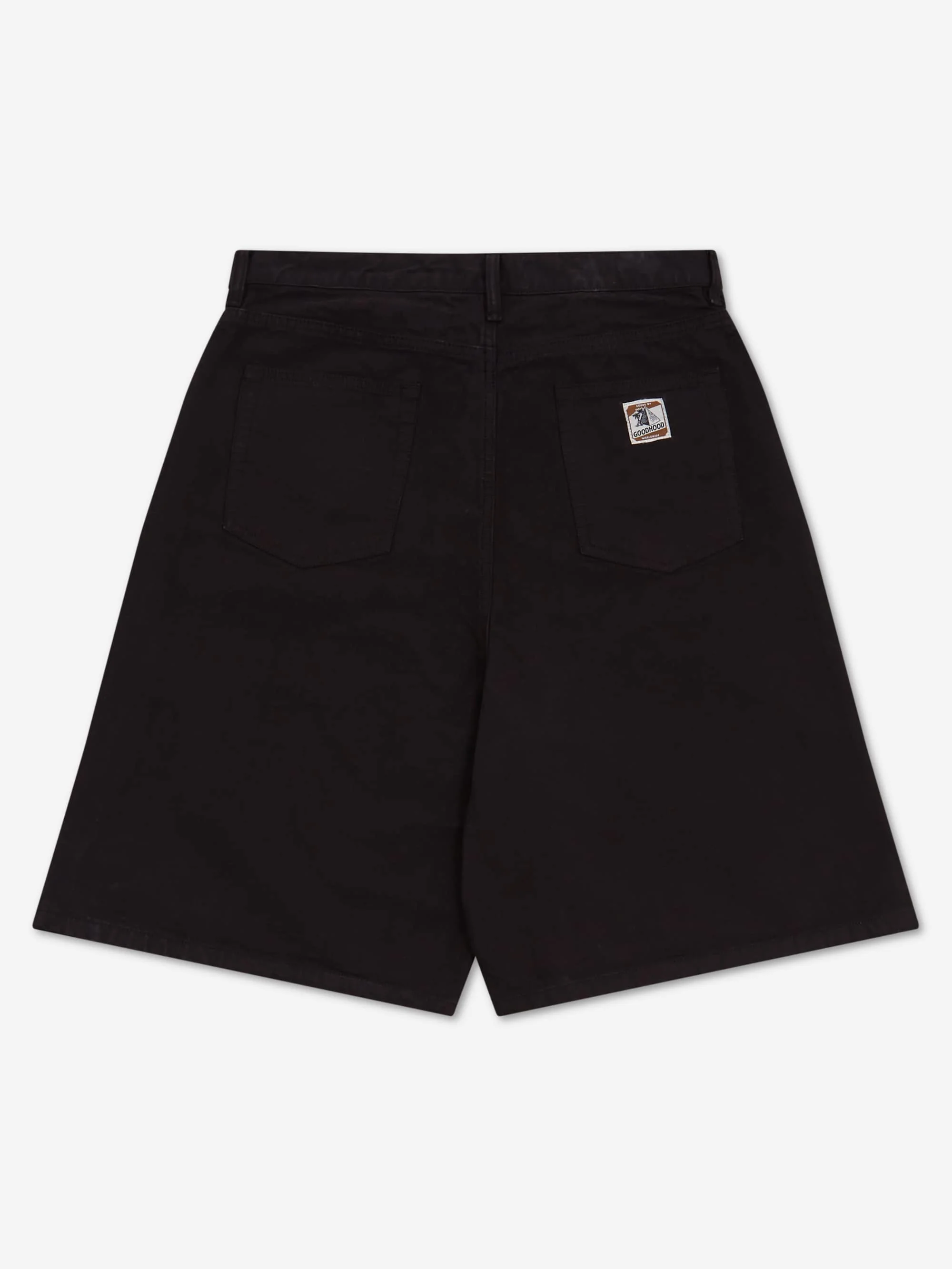 Goodhood Worldwide 5 Pocket Washed Shorts - Black - Image 4