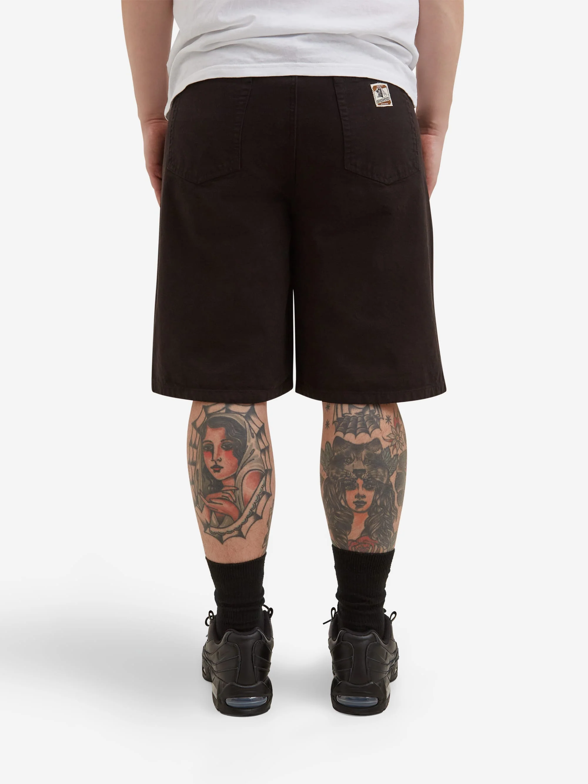 Goodhood Worldwide 5 Pocket Washed Shorts - Black - Image 5