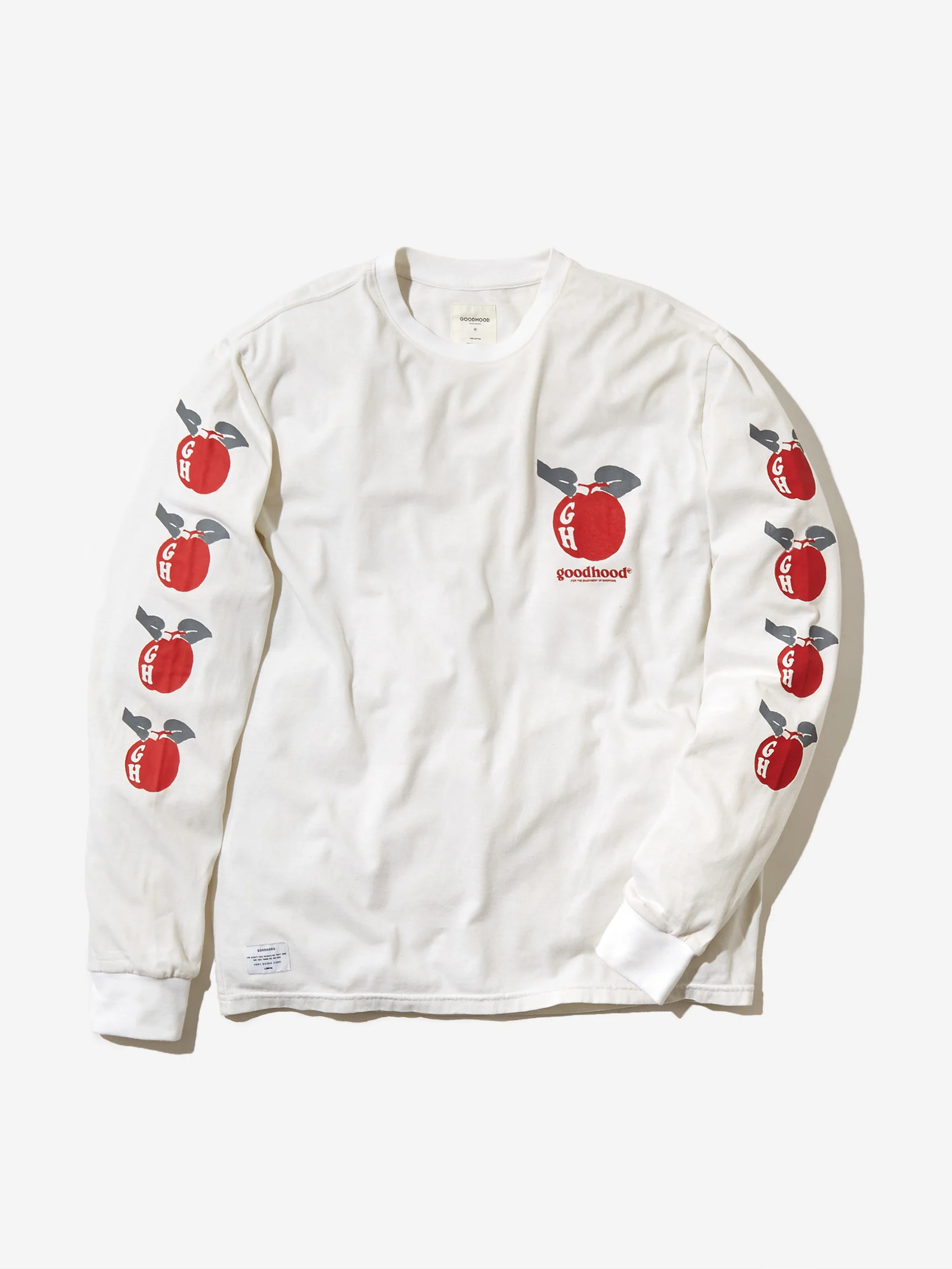 Goodhood Worldwide Apple Longsleeve T-Shirt - White