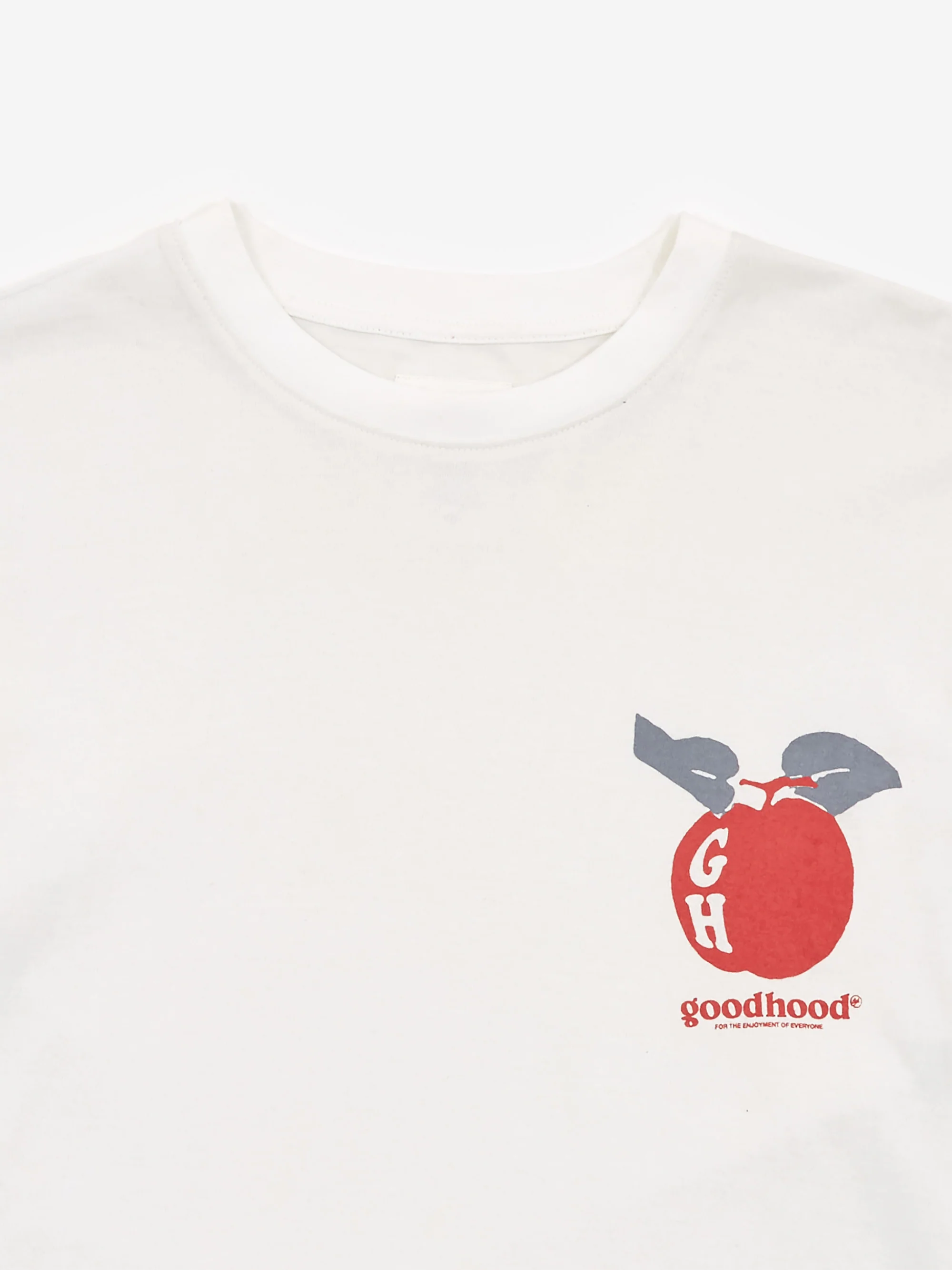 Goodhood Worldwide Apple Longsleeve T-Shirt - White - Image 3