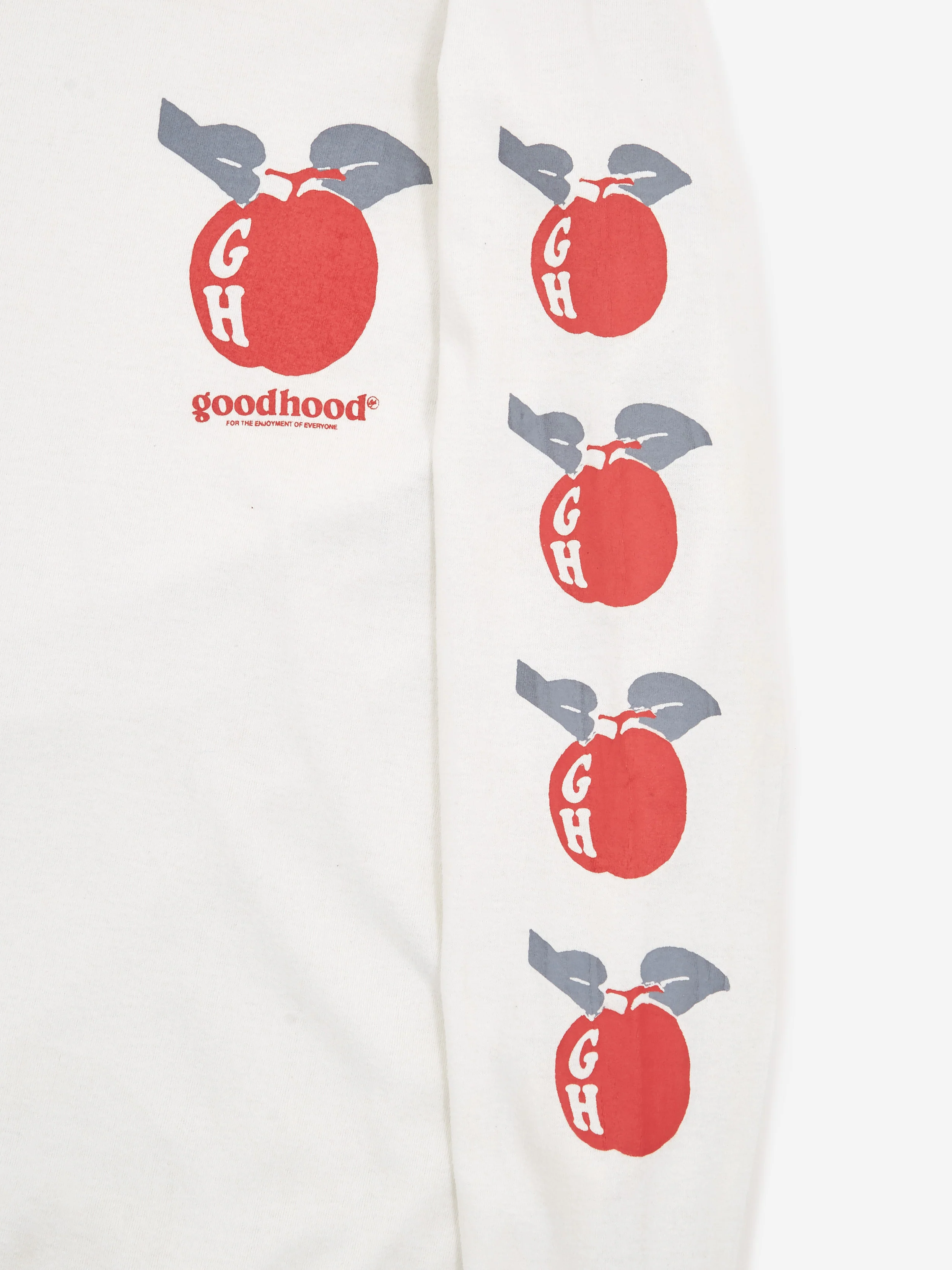 Goodhood Worldwide Apple Longsleeve T-Shirt - White - Image 4