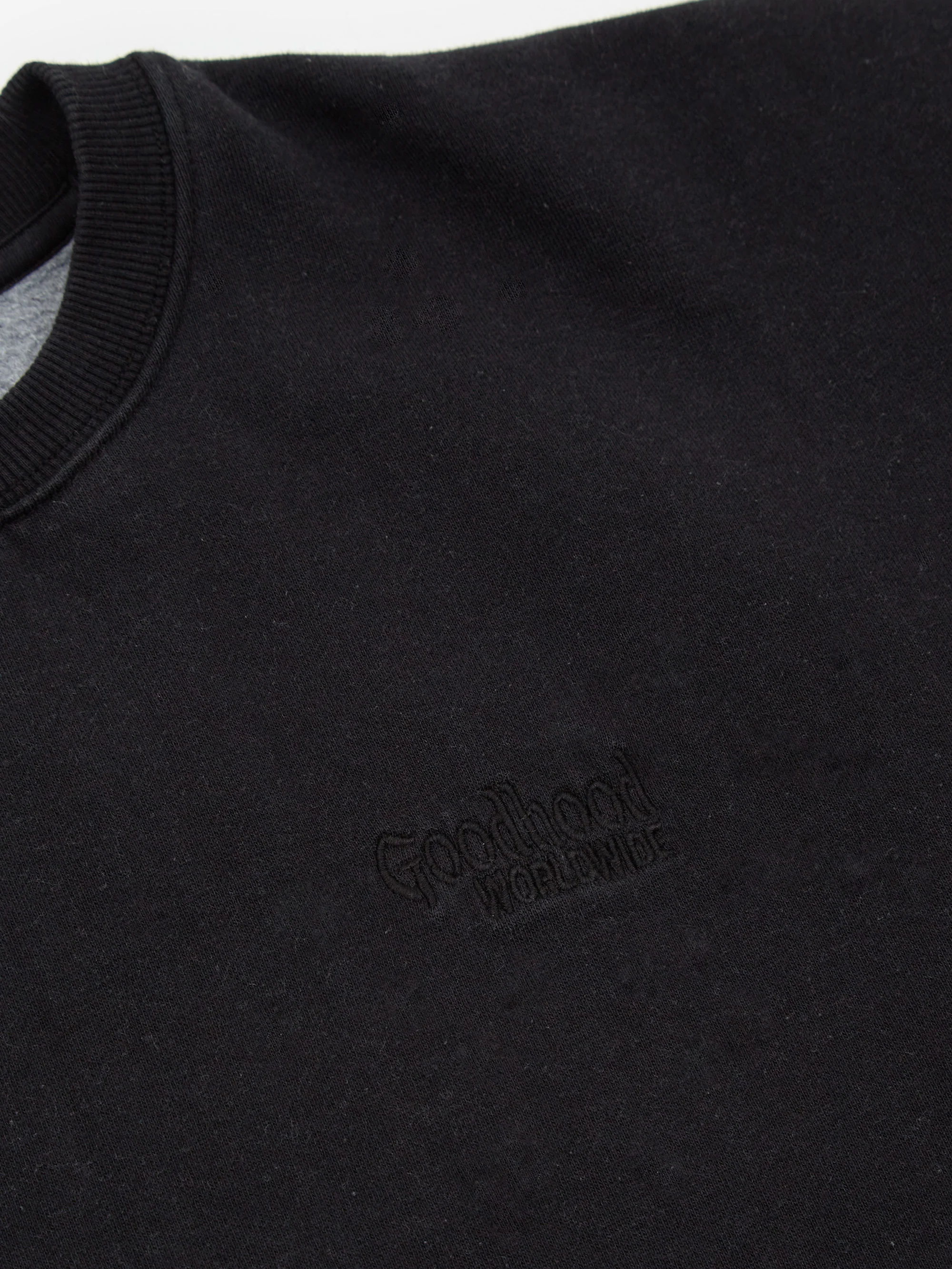 Goodhood Worldwide Basic Crew Sweat - Black - Image 4